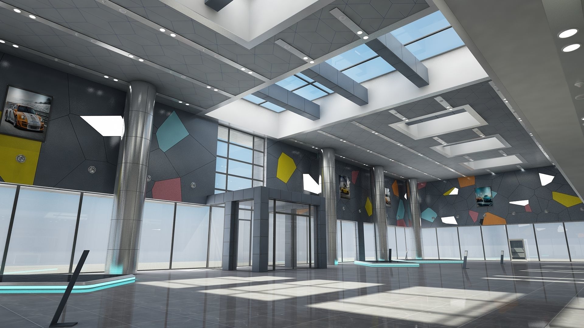 Car Dealership and Furniture 3D model_7