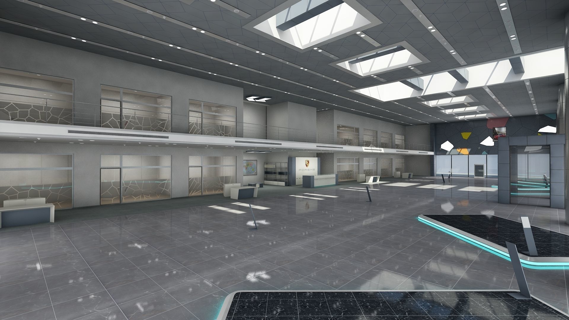 Car Dealership and Furniture 3D model_6