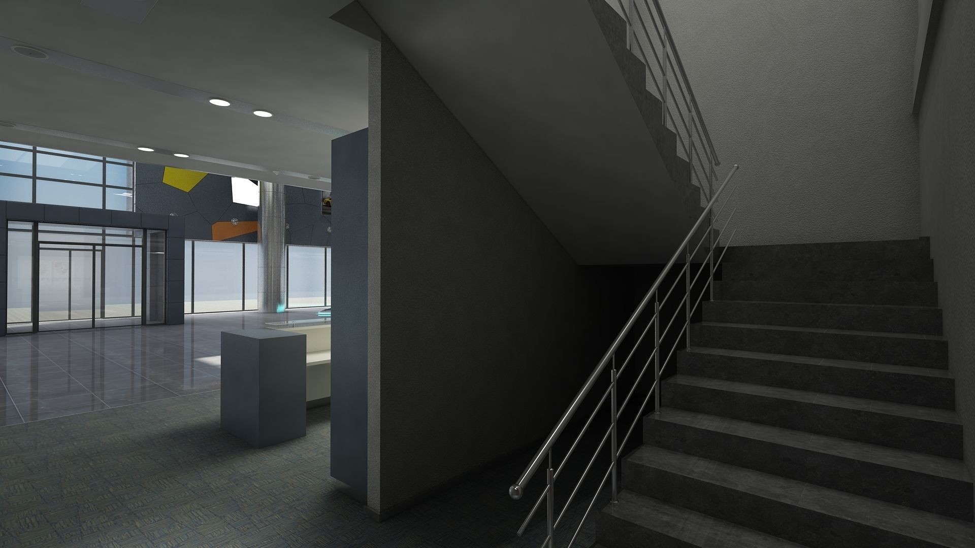 Car Dealership and Furniture 3D model_10