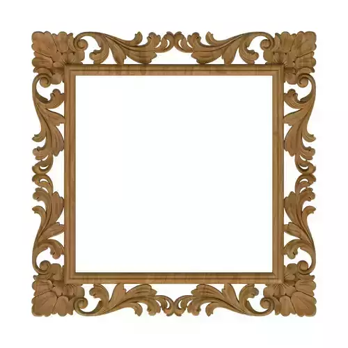 Carved picture frame STL 3D model