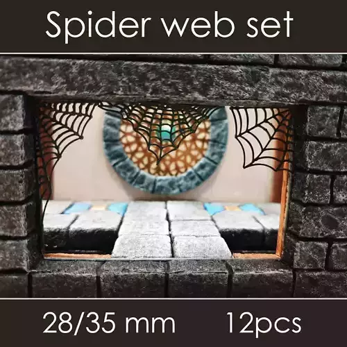 Spider web set 3D model