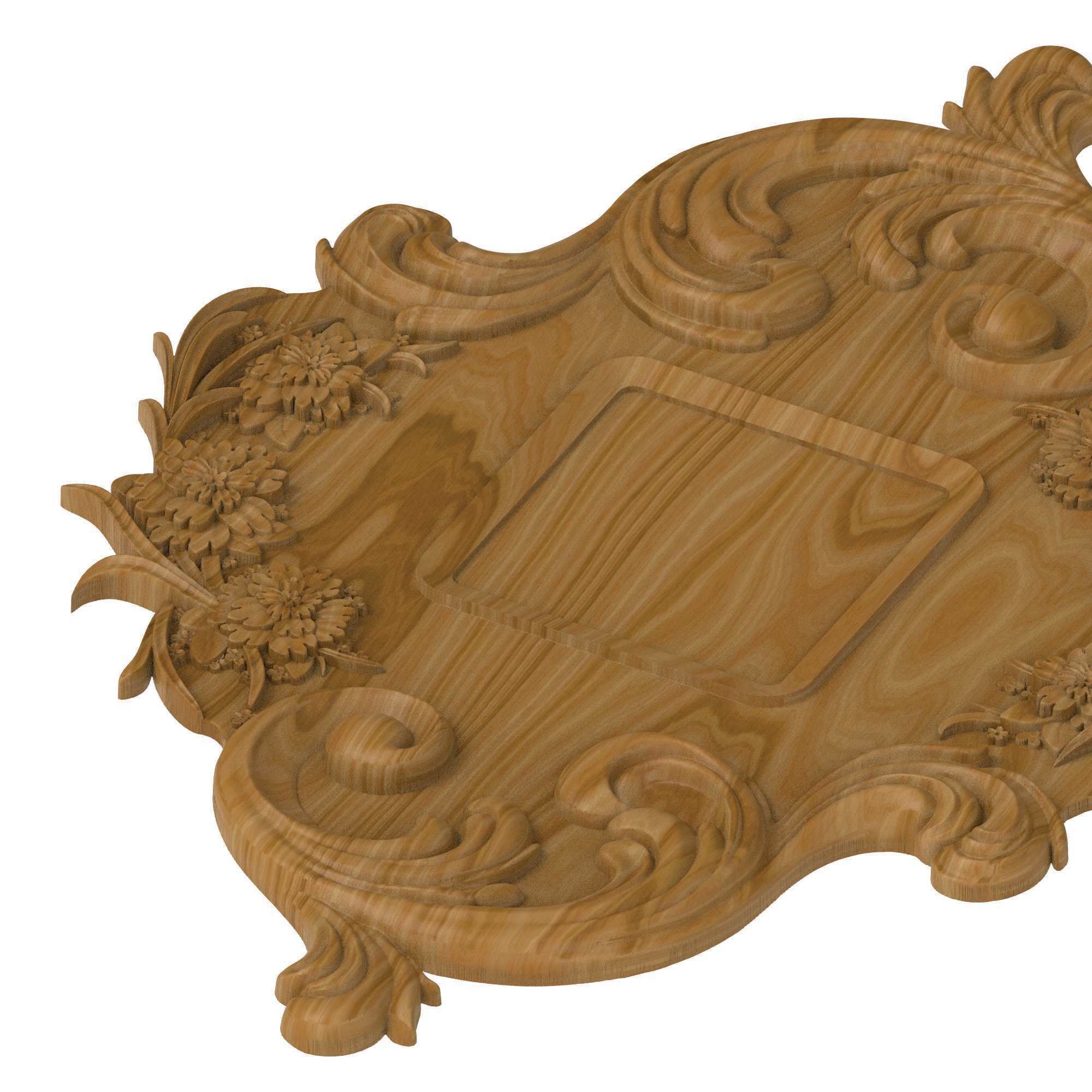 Carved picture frame STL 3D model_2