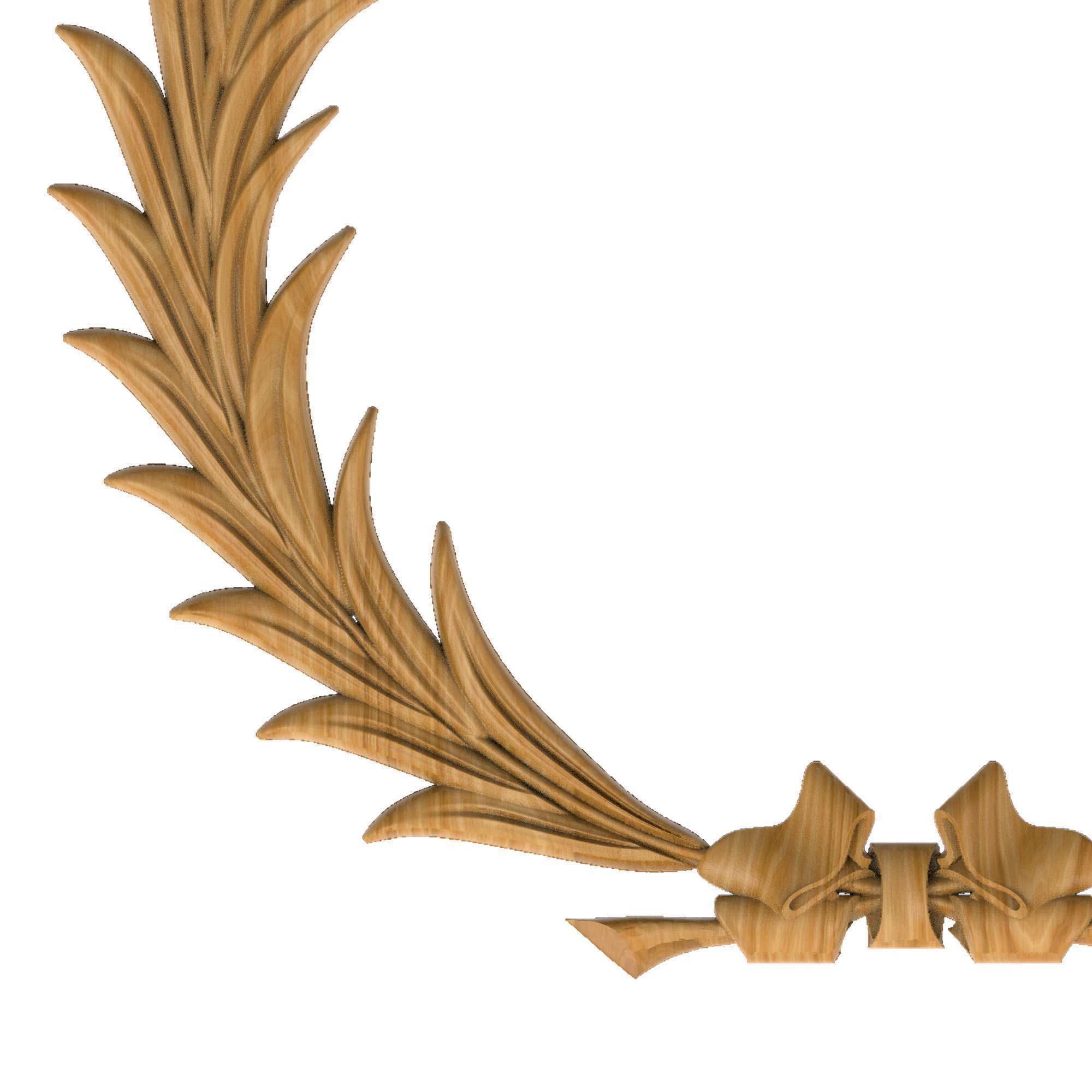 Carved picture frame STL 3D model_1