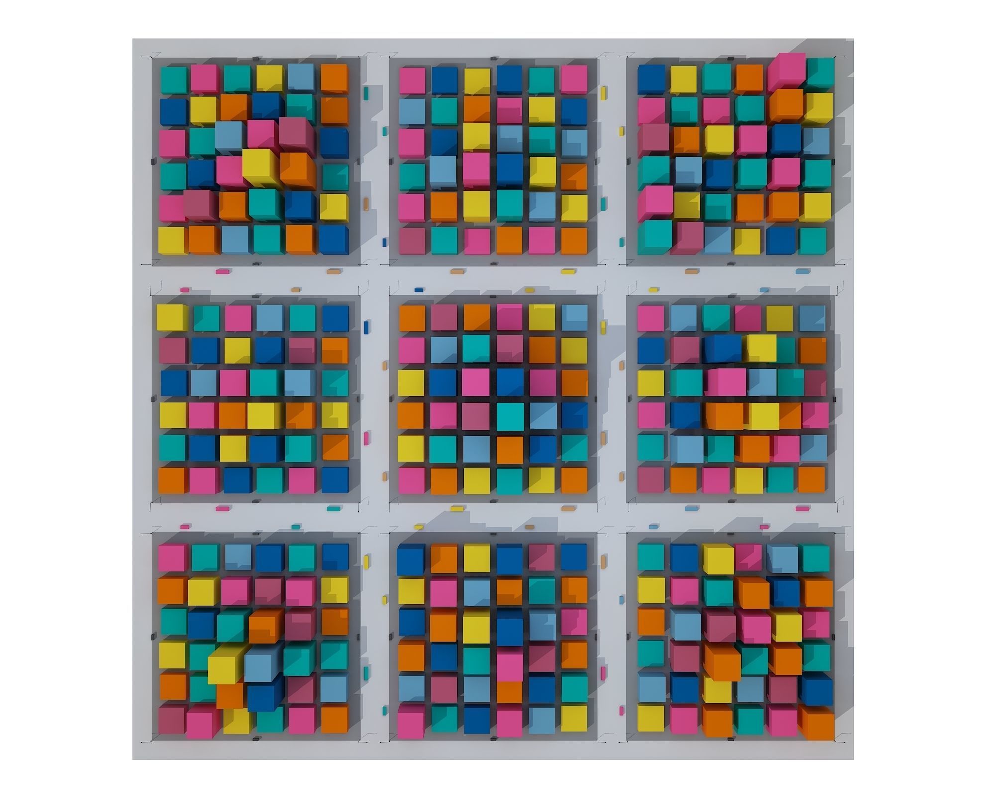 Cartoon City Low-poly 3D model_6