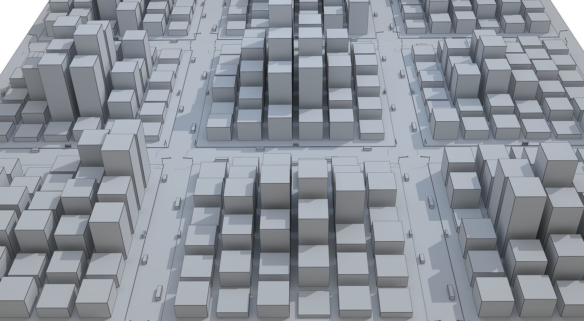 Cartoon City Low-poly 3D model_16