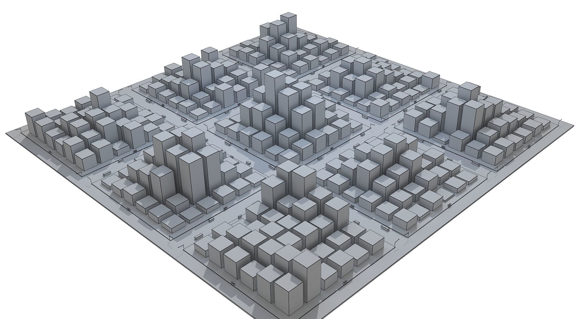 Cartoon City Low-poly 3D model_15