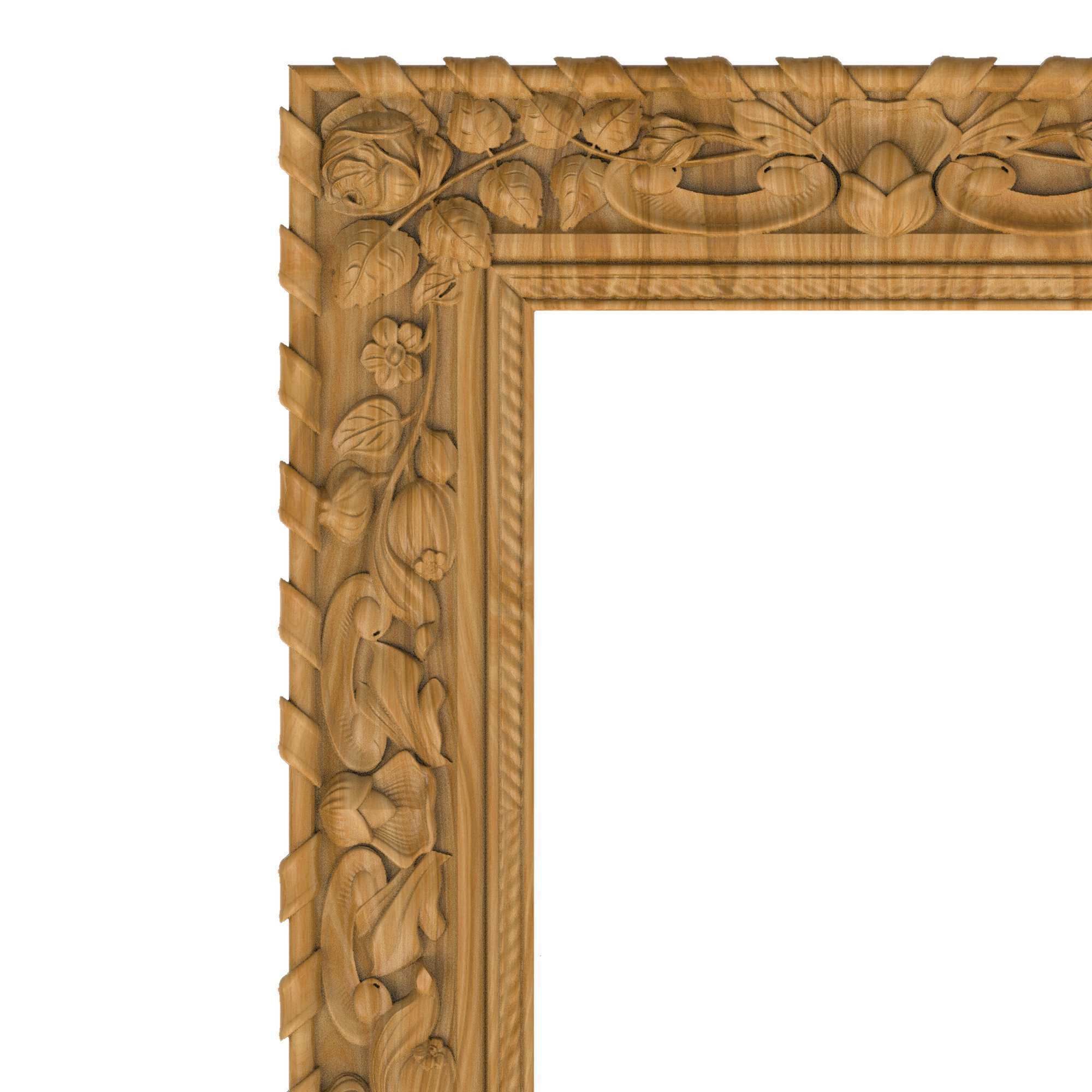 Carved picture frame STL 3D model CGTrader
