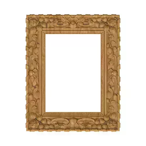 Carved picture frame STL 3D model