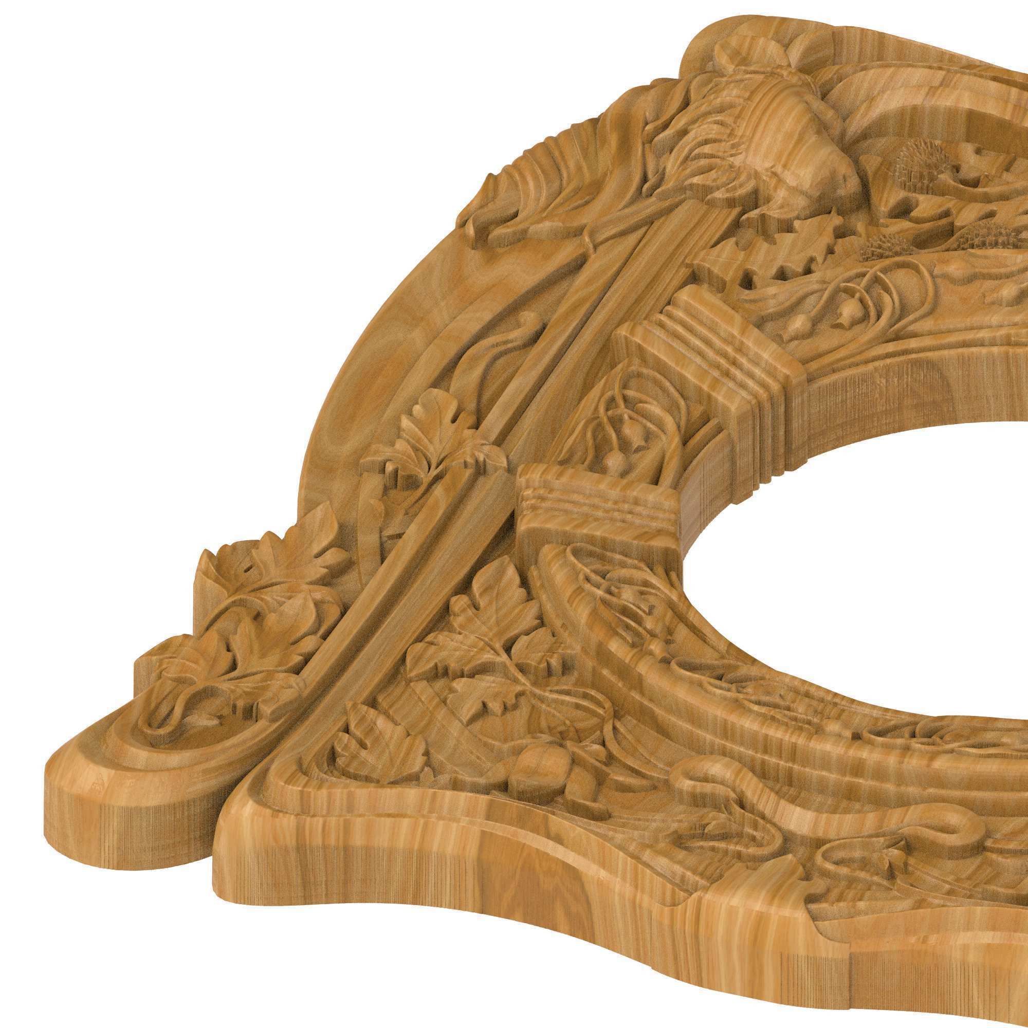 Carved picture frame STL 3D model_2