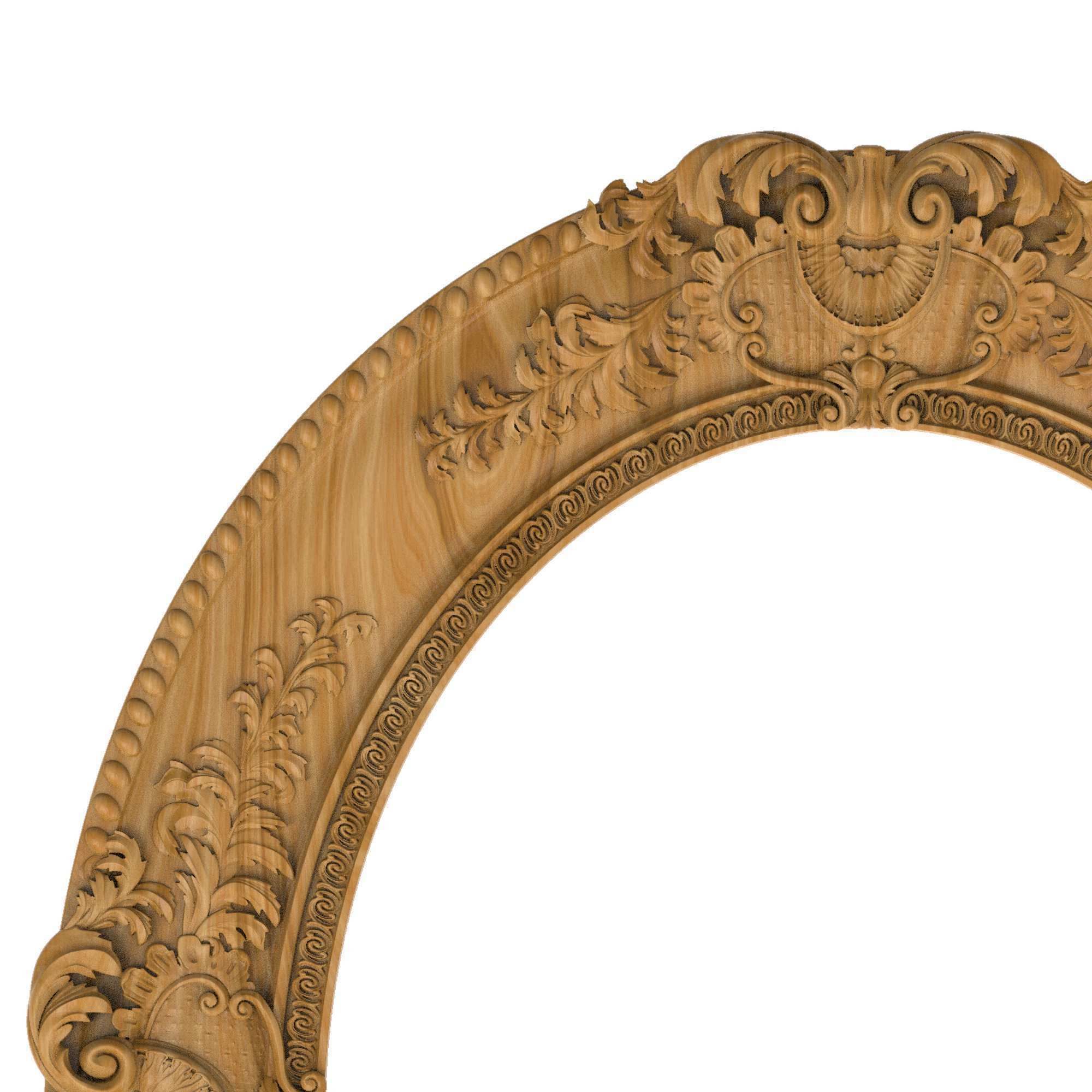 Carved picture frame STL 3D model_1