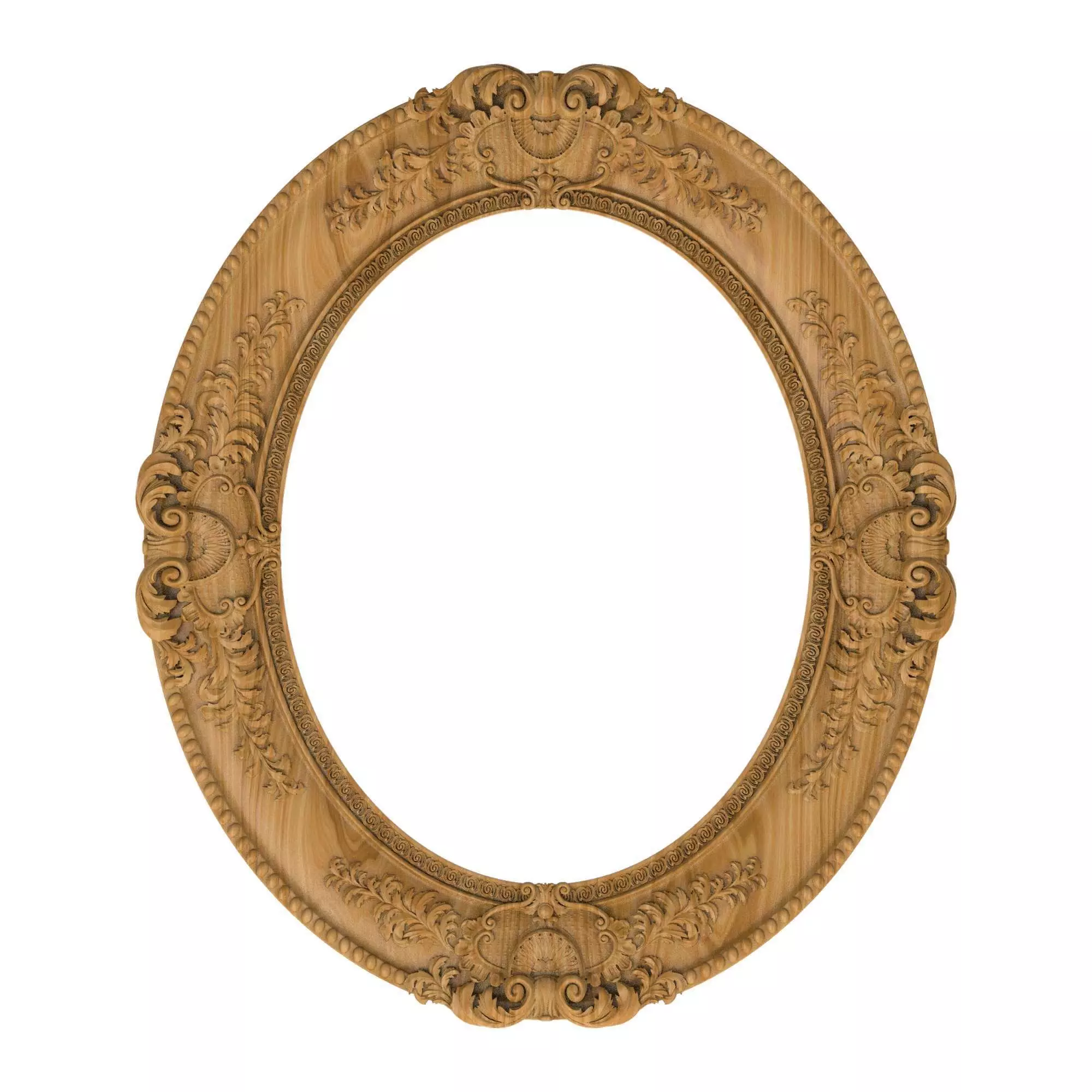 Carved picture frame STL 3D model_0