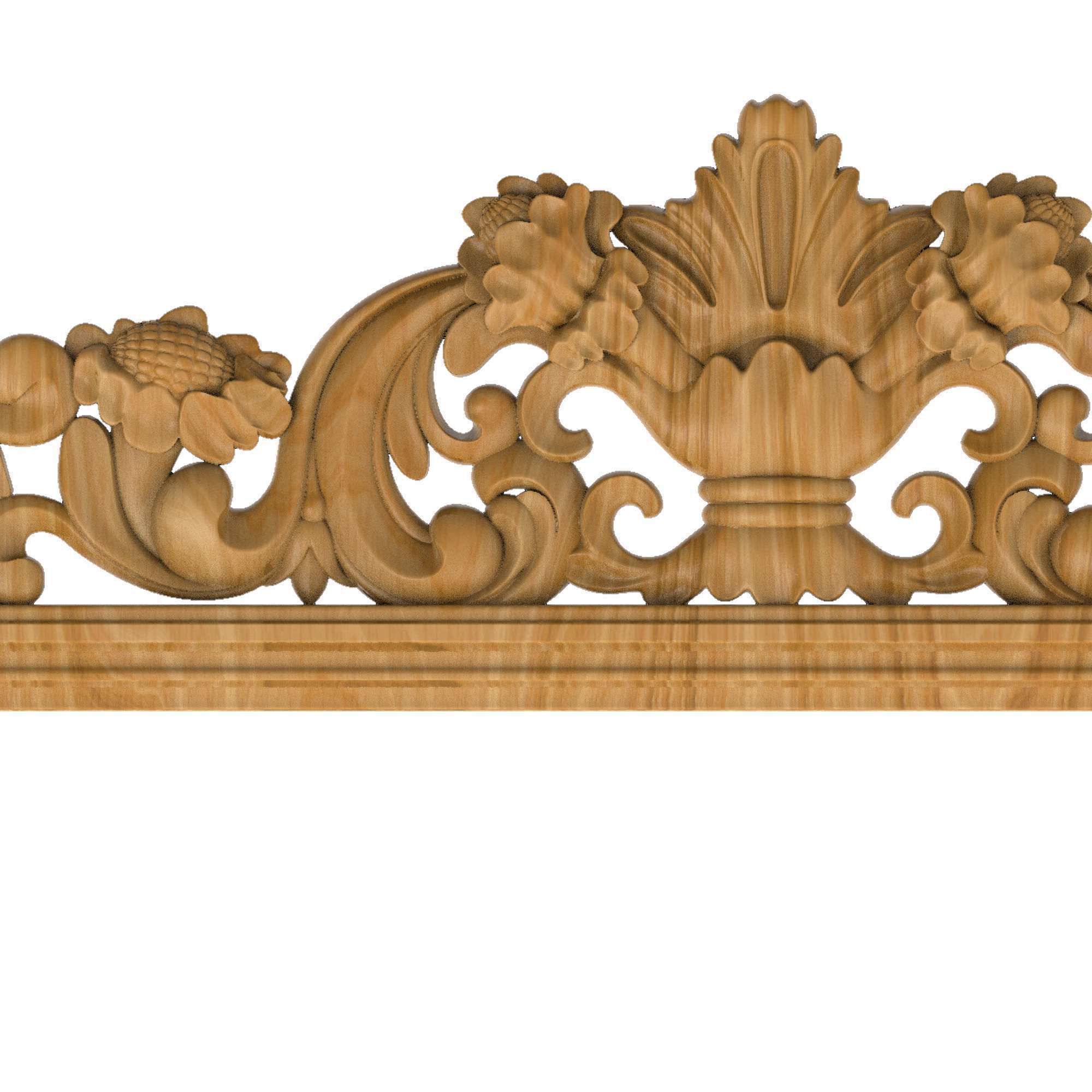 Carved picture frame STL 3D model_1