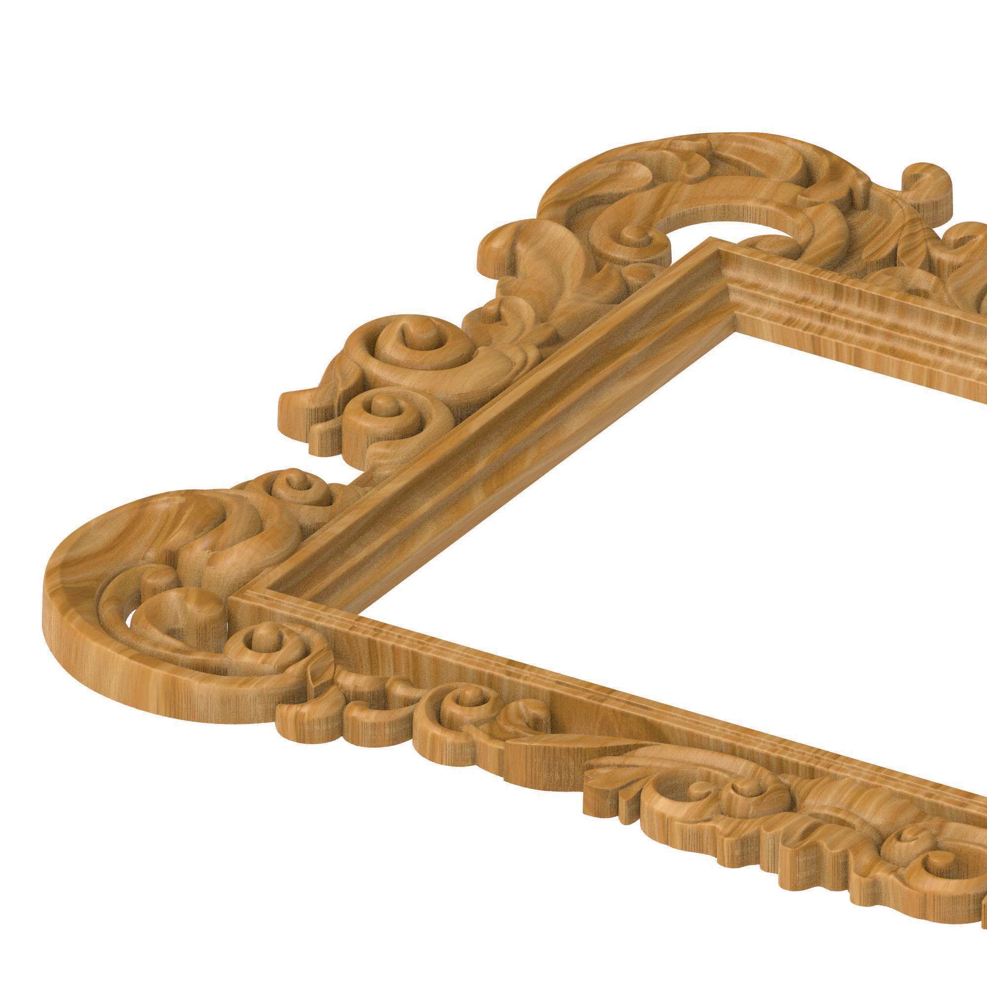 Carved picture frame STL 3D model_3