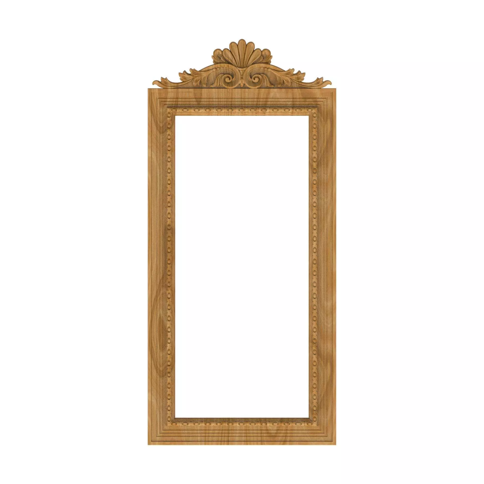 Carved picture frame STL 3D model_0