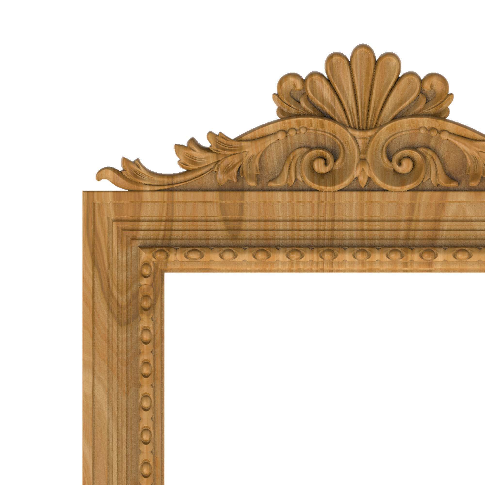 Carved picture frame STL 3D model_1