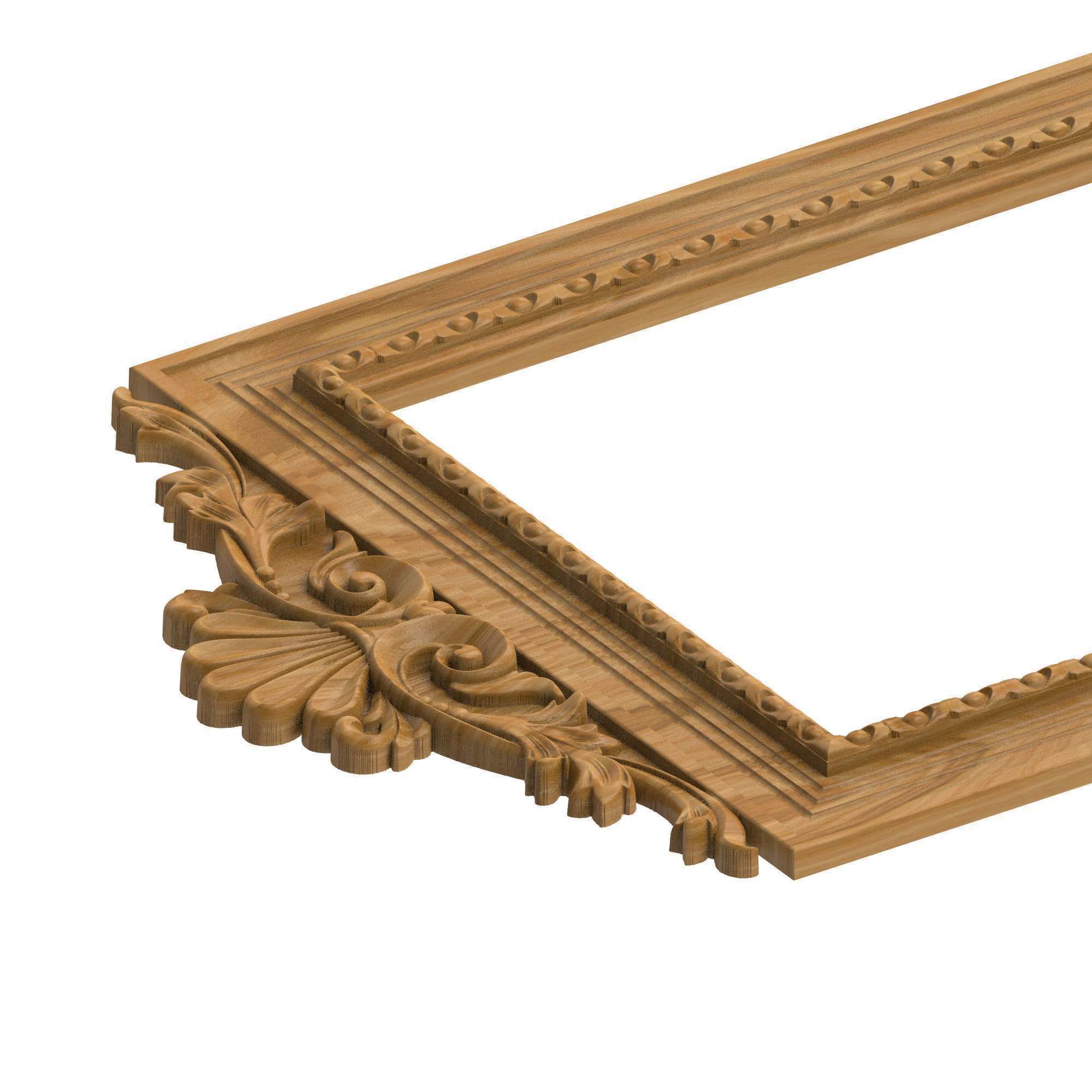 Carved picture frame STL 3D model_3