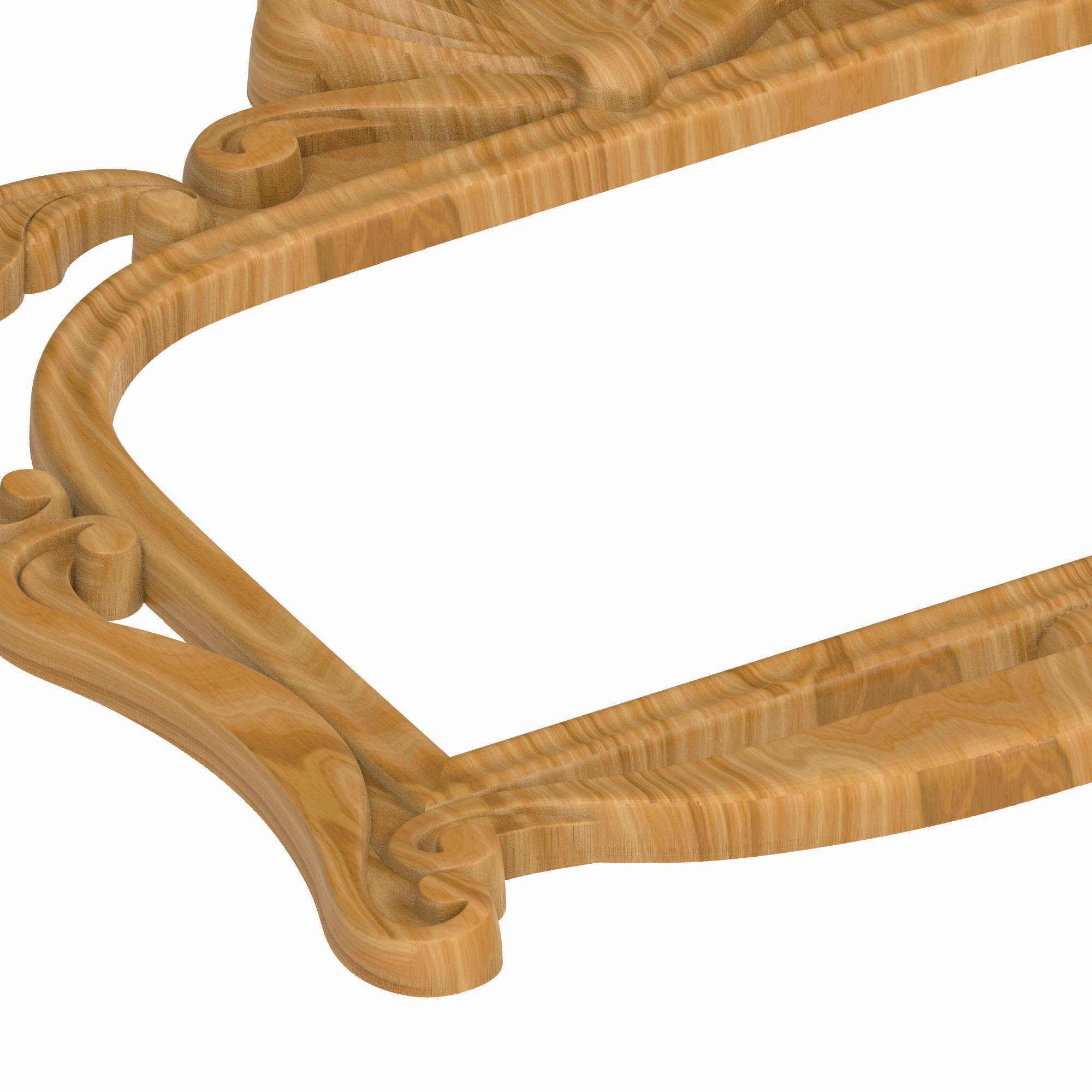 Carved picture frame STL 3D model_2