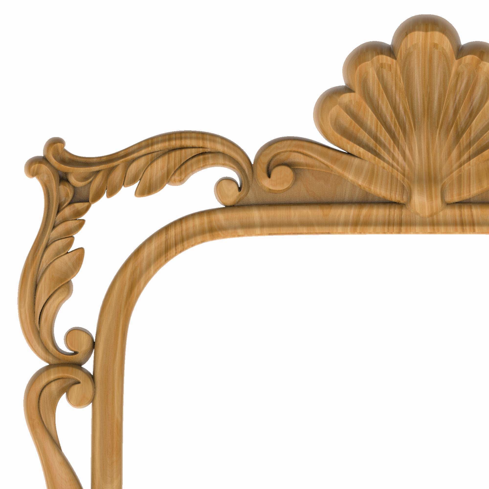 Carved picture frame STL 3D model_1