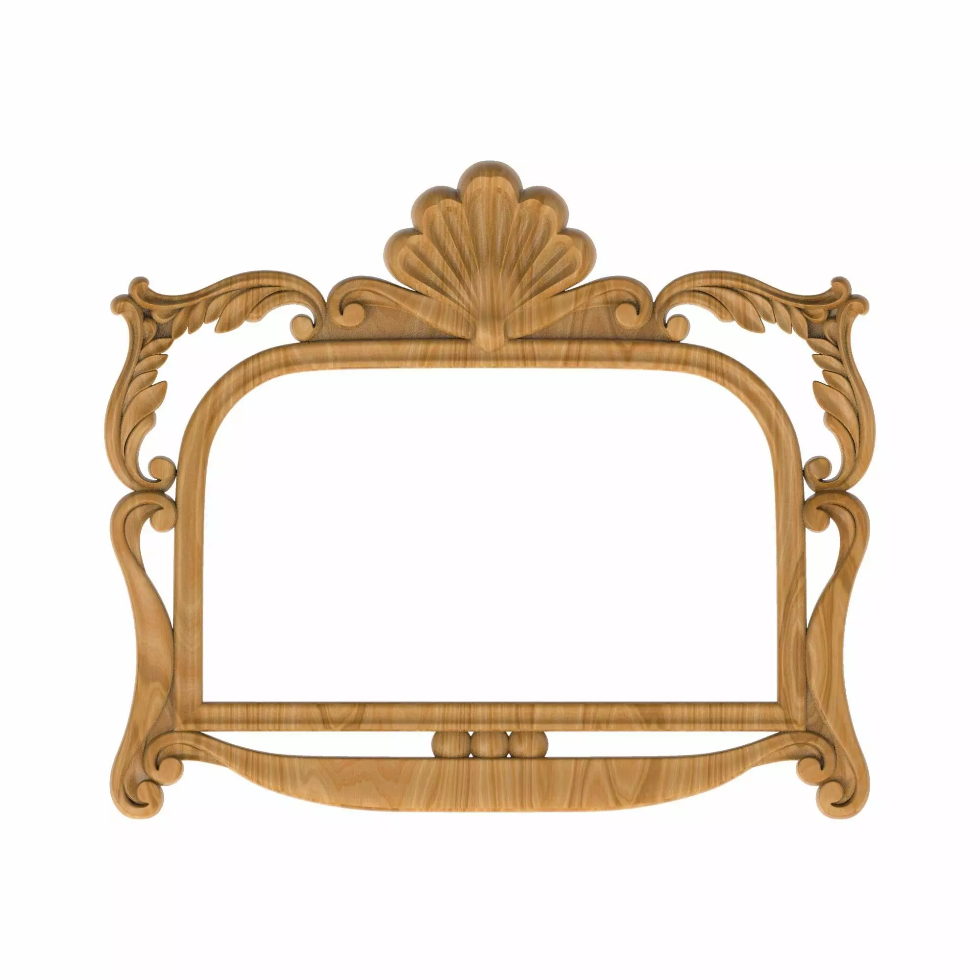 Carved picture frame STL 3D model_0
