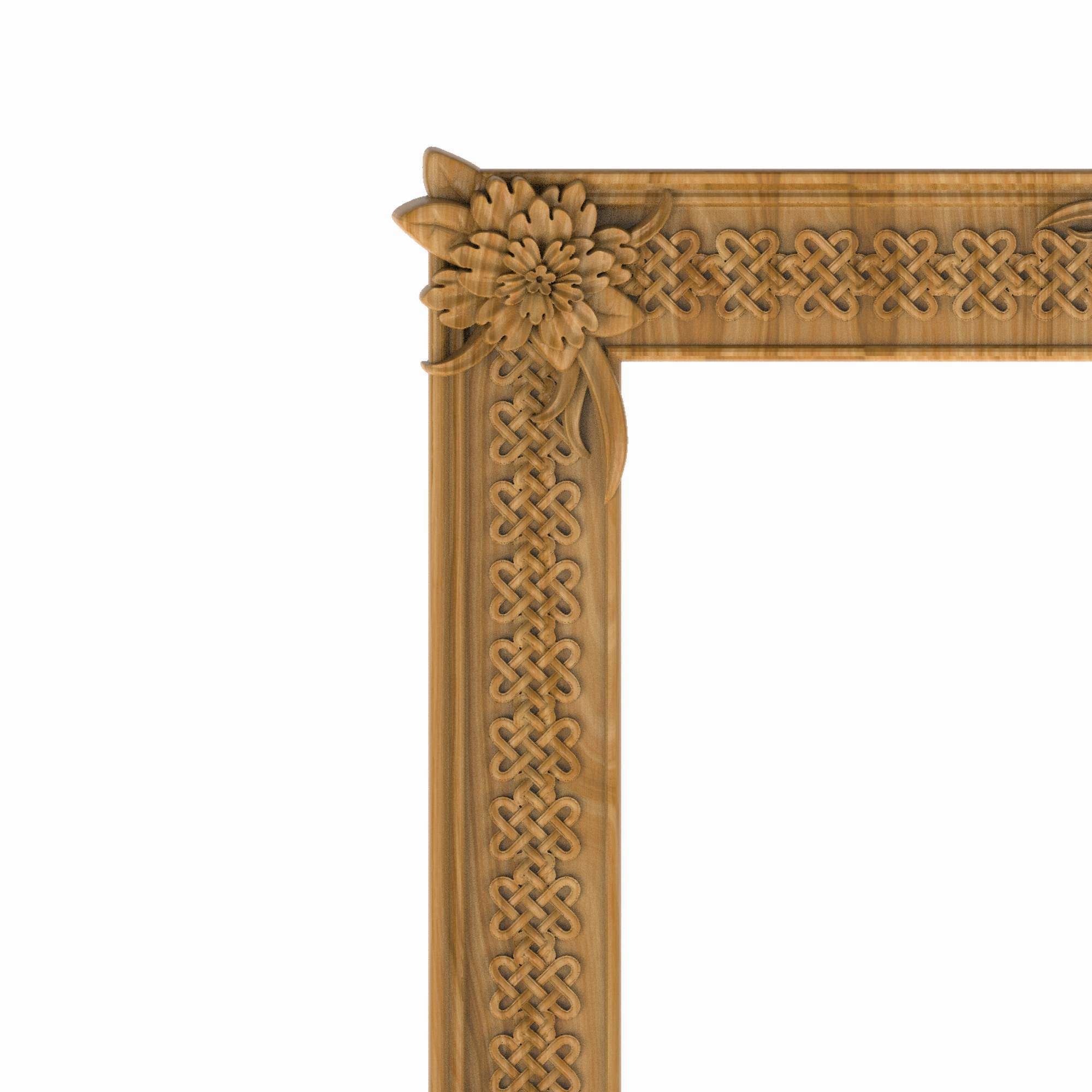 Carved picture frame STL 3D model_2