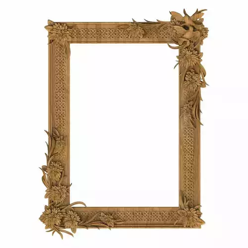 Carved picture frame STL
