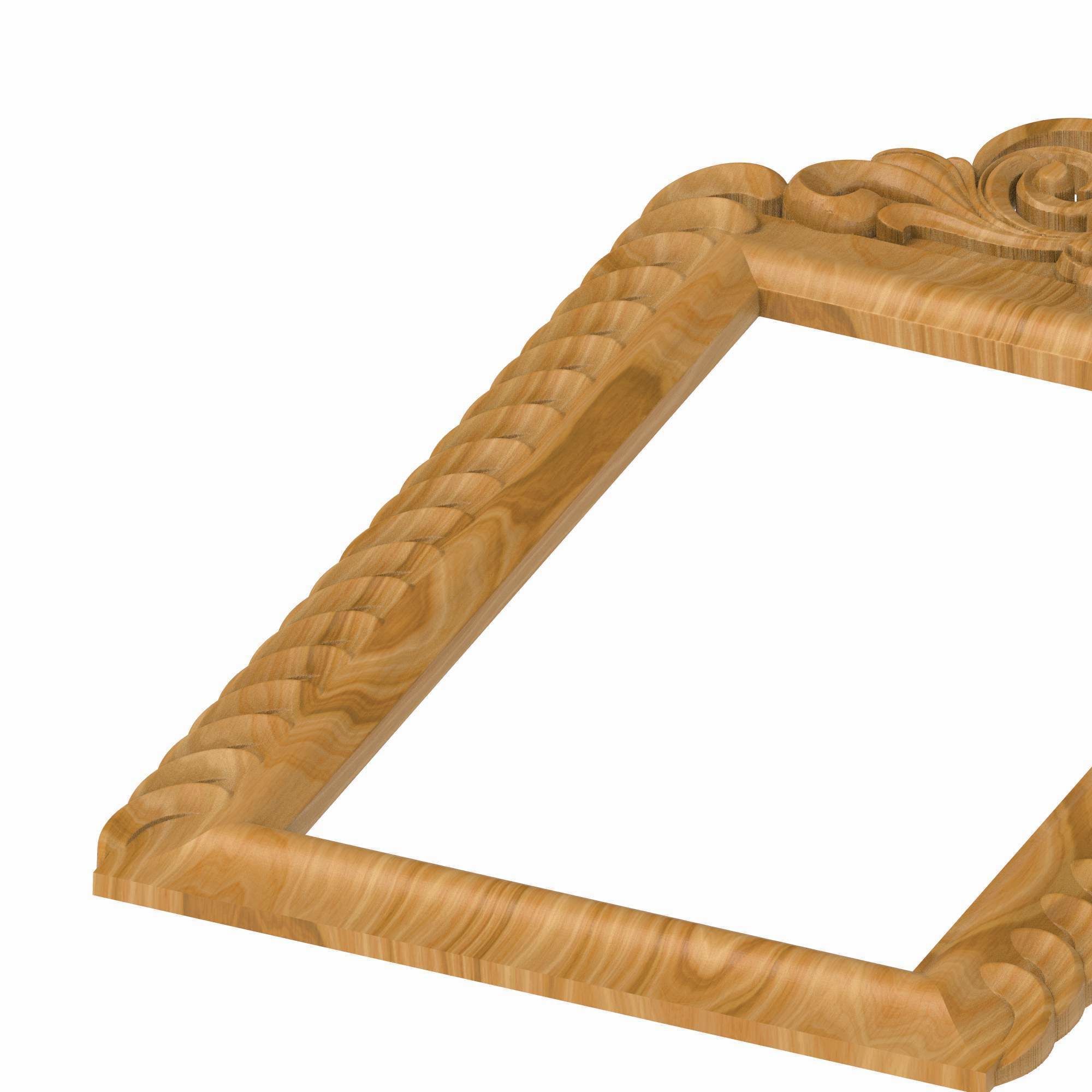 Carved picture frame STL 3D model_2