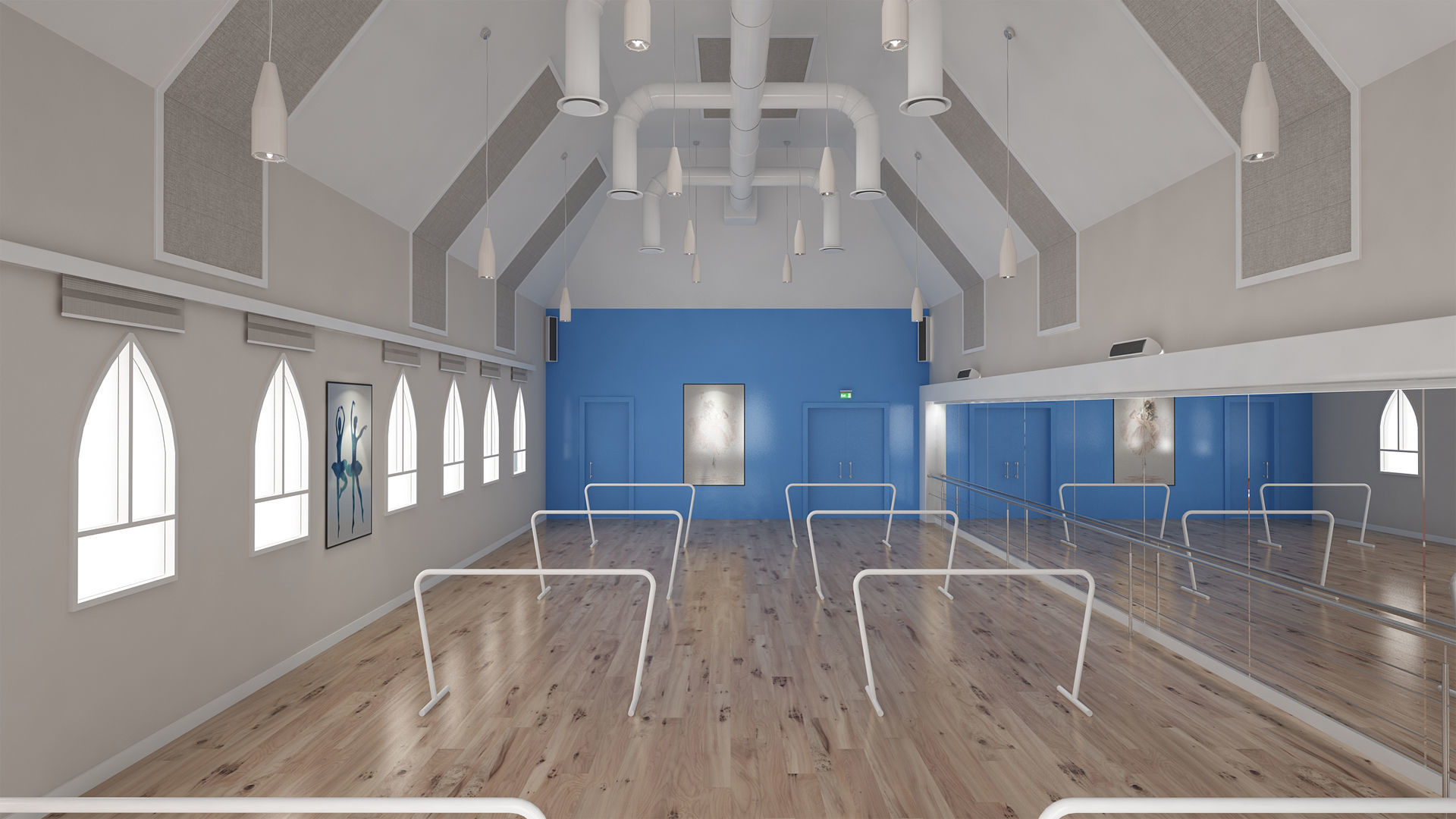 Dance Studio 3D model_5