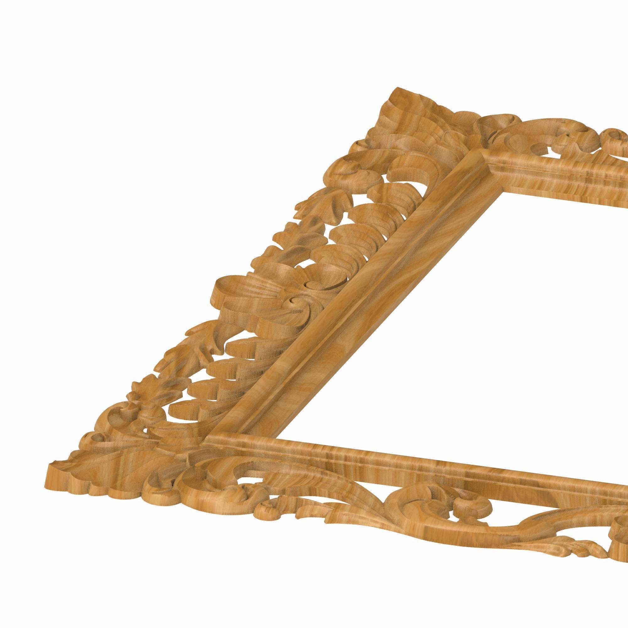 Carved picture frame STL 3D model_2