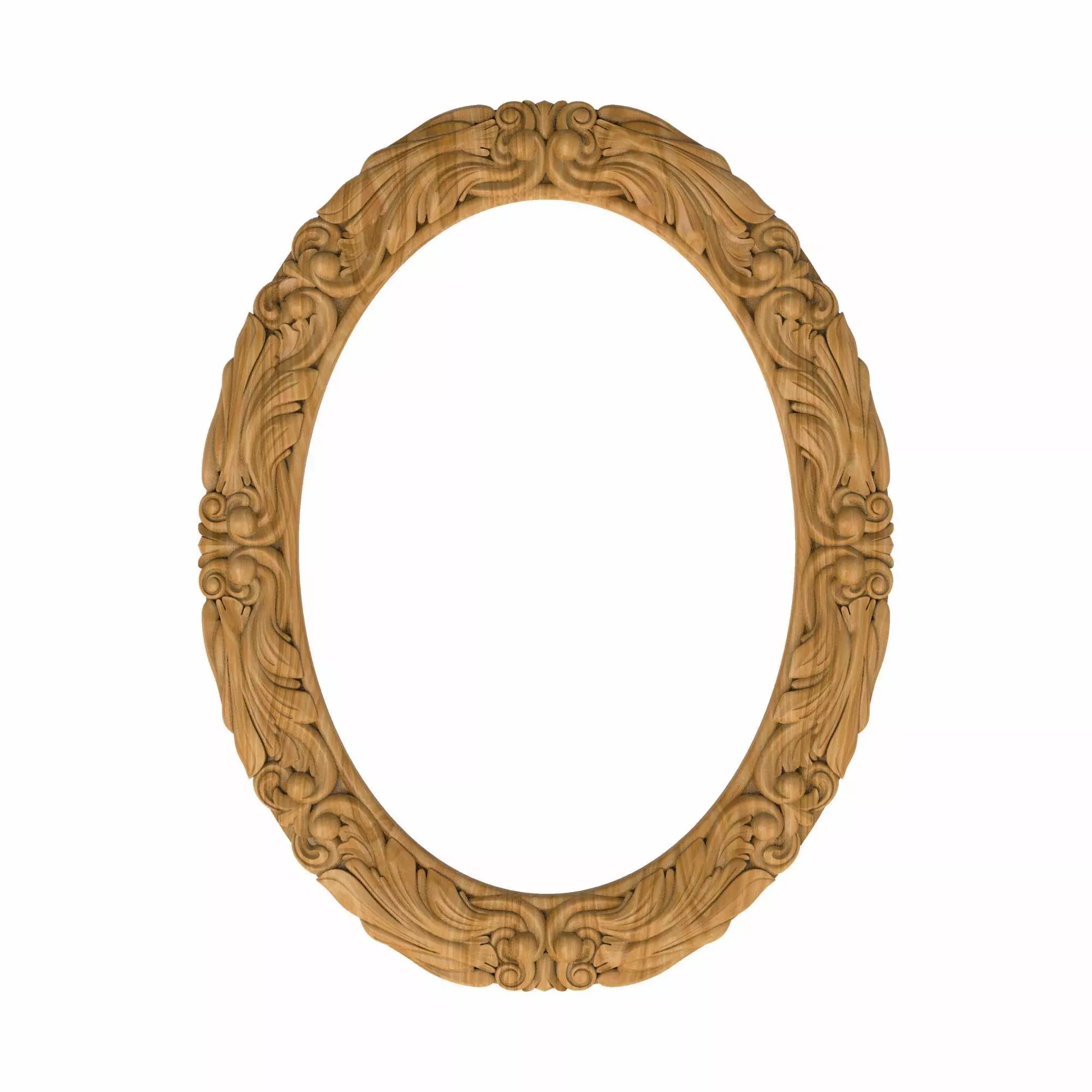 Carved picture frame STL 3D model_0