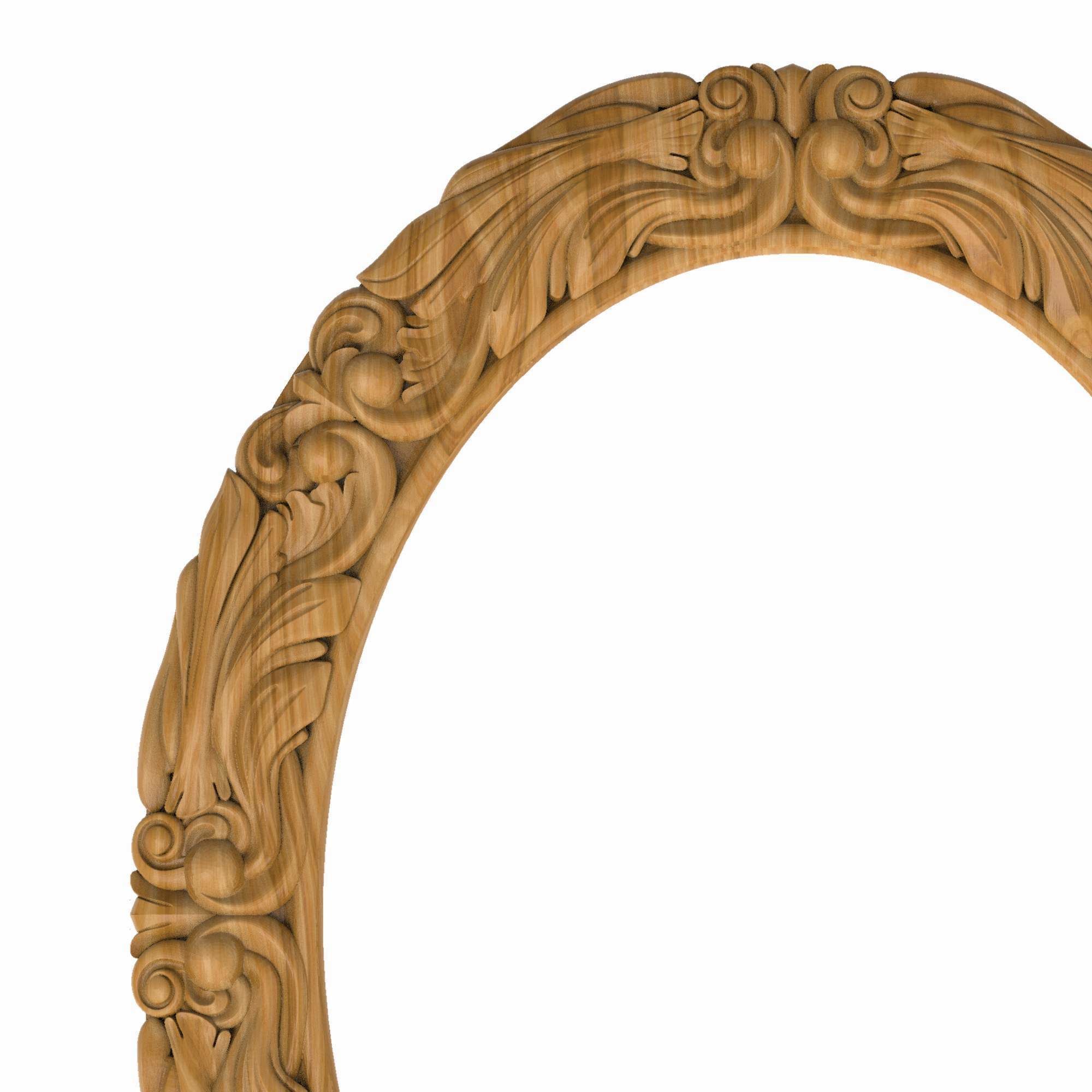 Carved picture frame STL 3D model_1