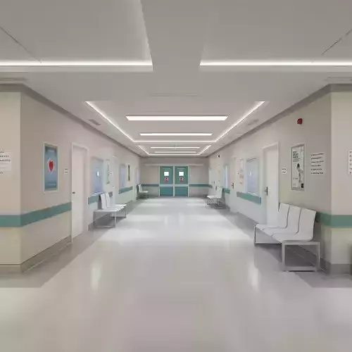 Hospital Corridor and Furniture