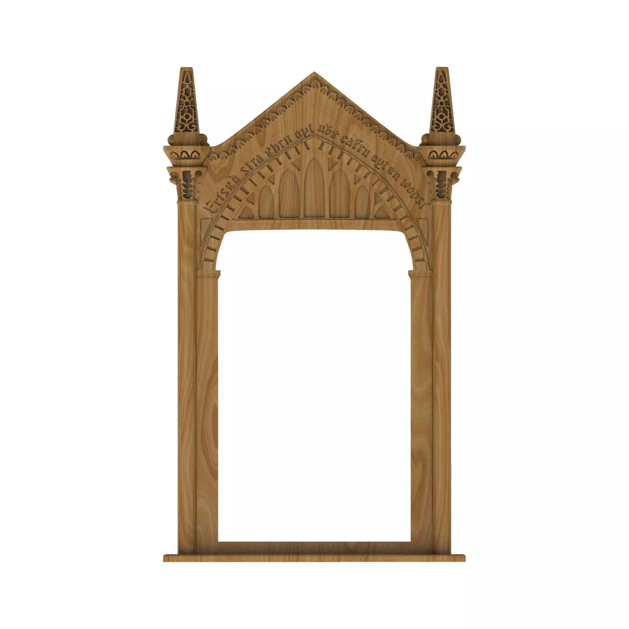 Carved picture frame STL 3D model_0