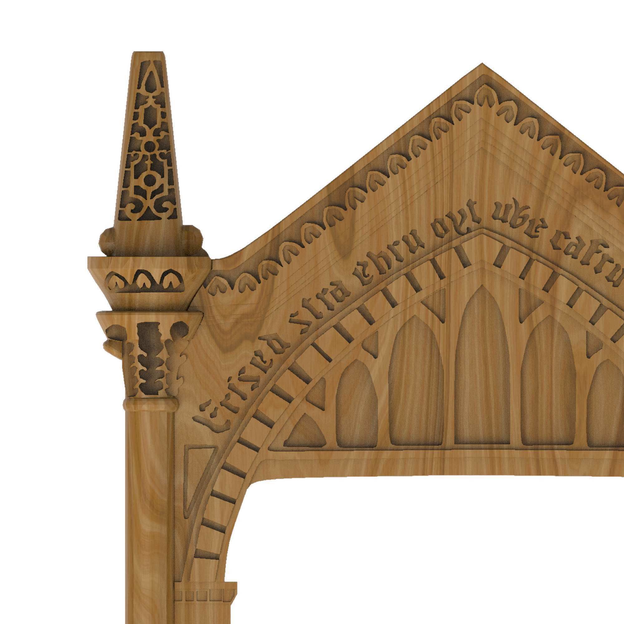 Carved picture frame STL 3D model_1