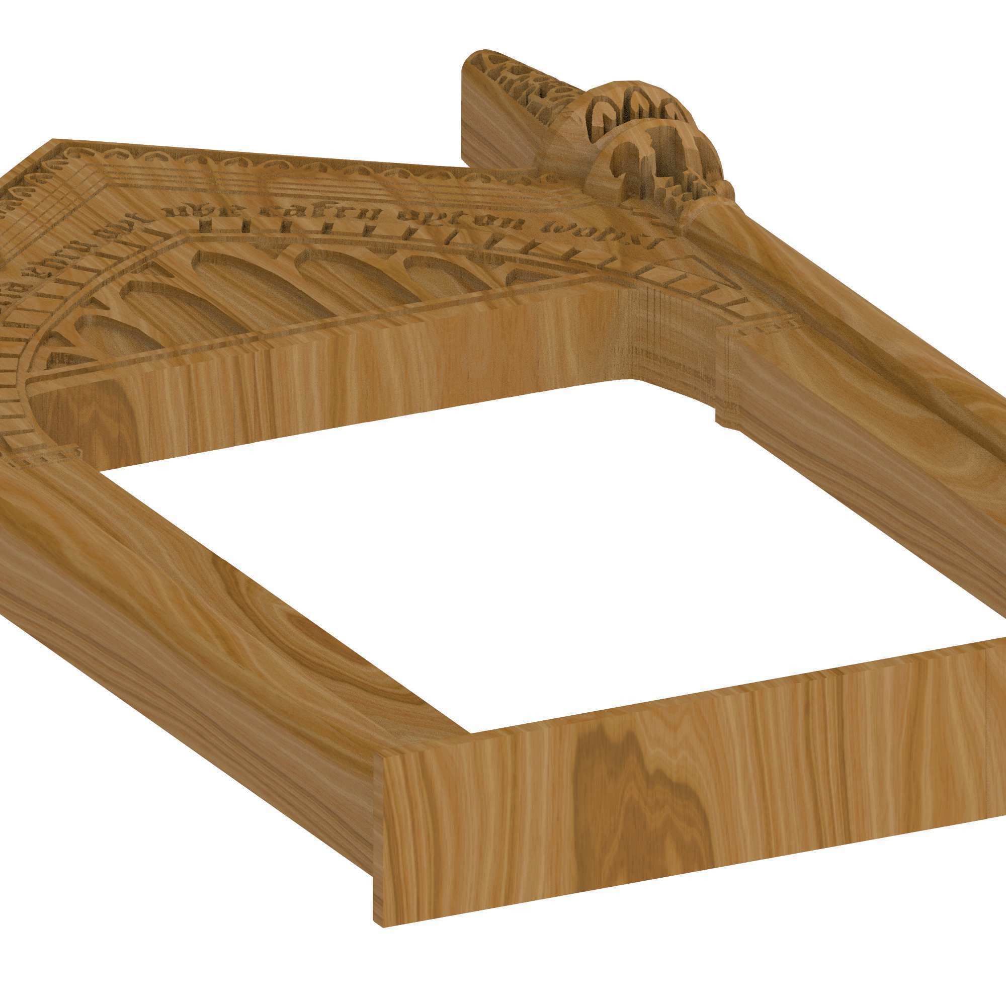 Carved picture frame STL 3D model_2