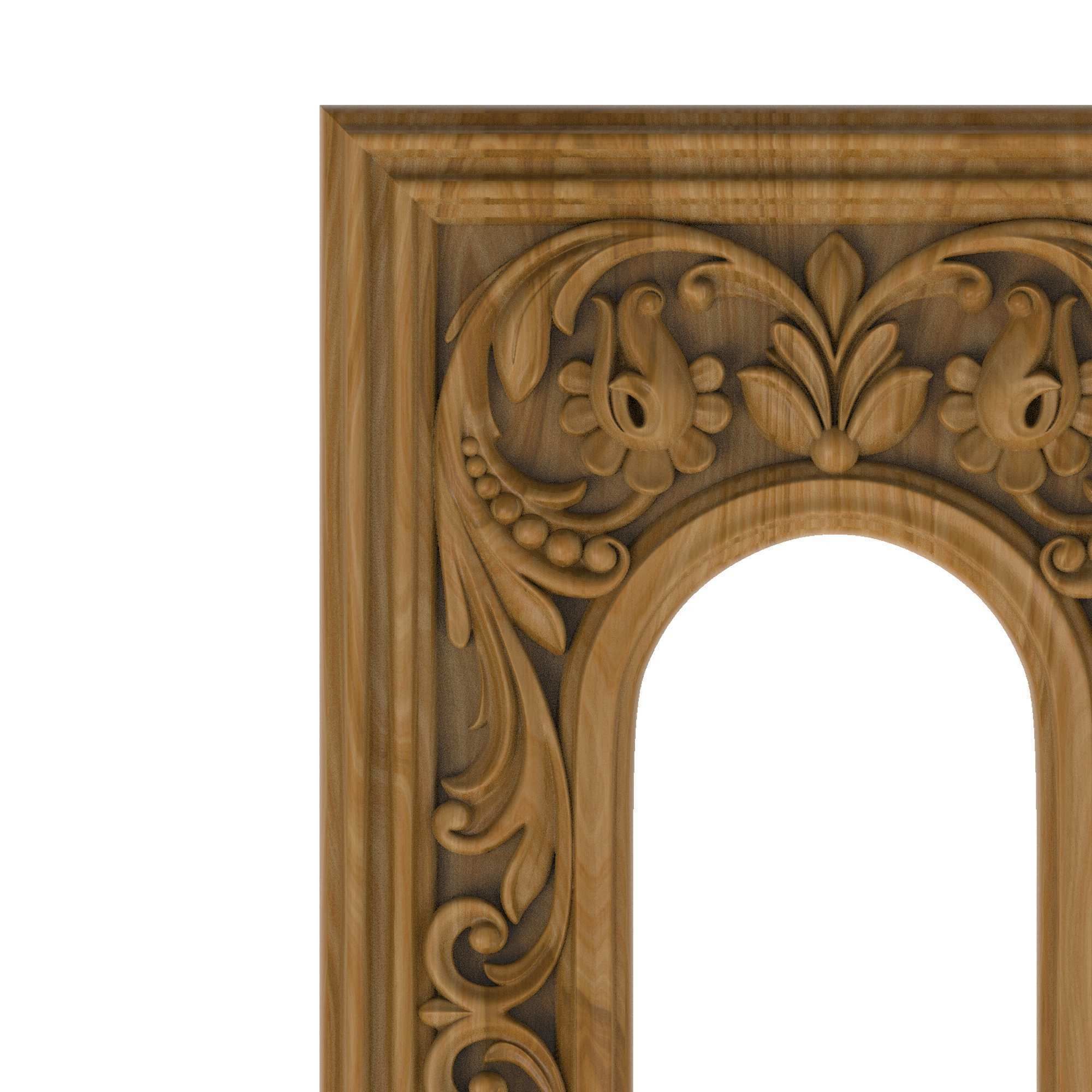 Carved picture frame STL 3D model_1