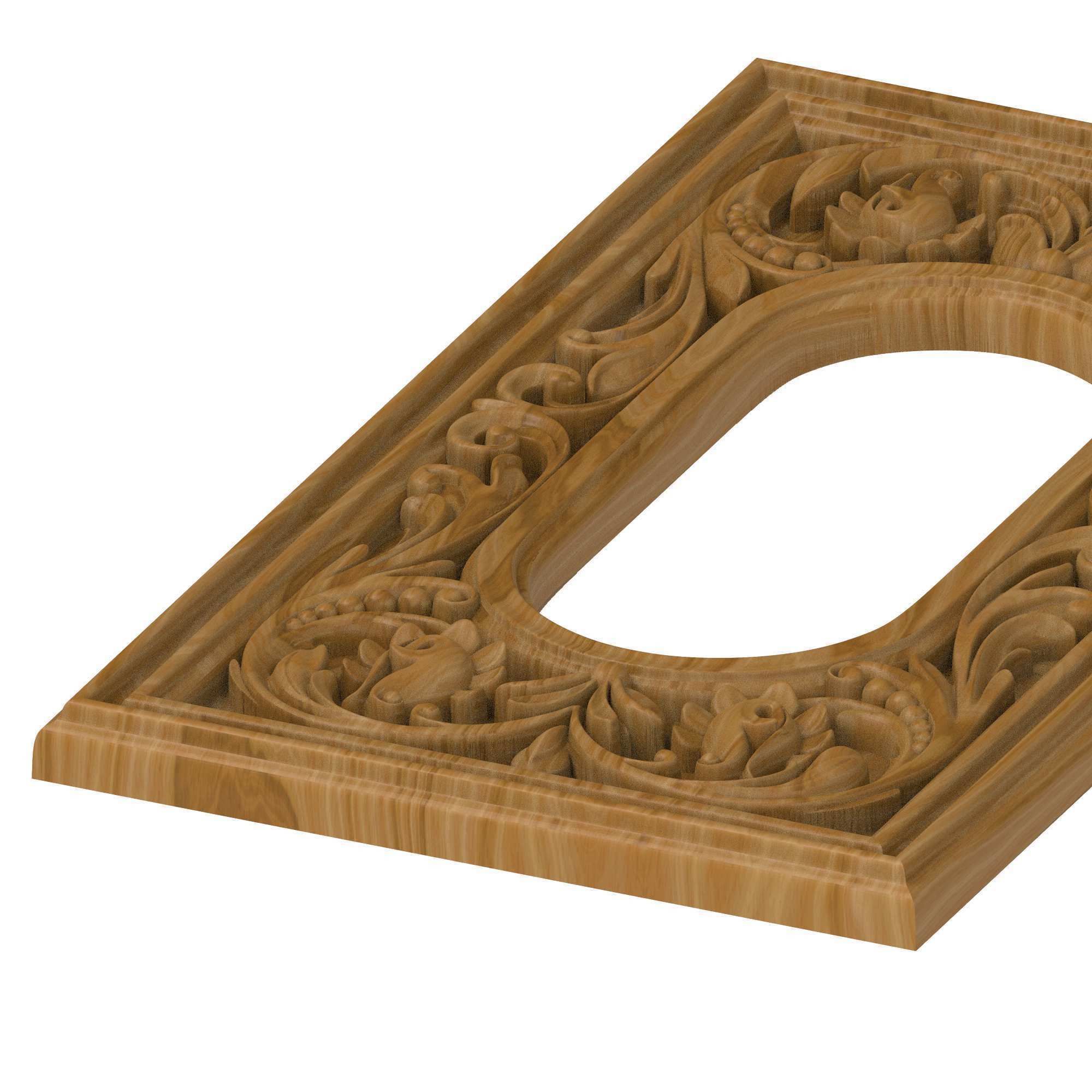 Carved picture frame STL 3D model_2