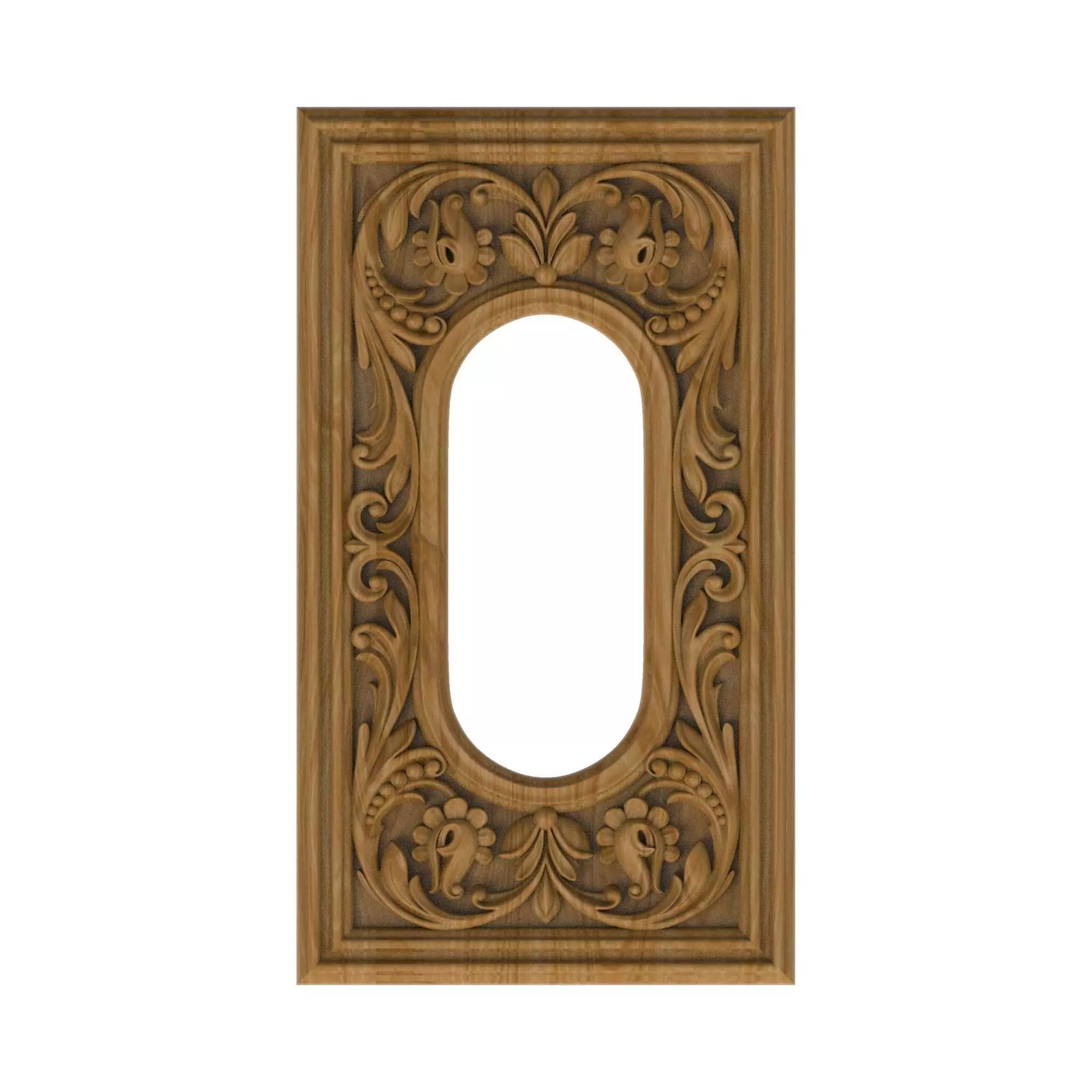 Carved picture frame STL 3D model_0