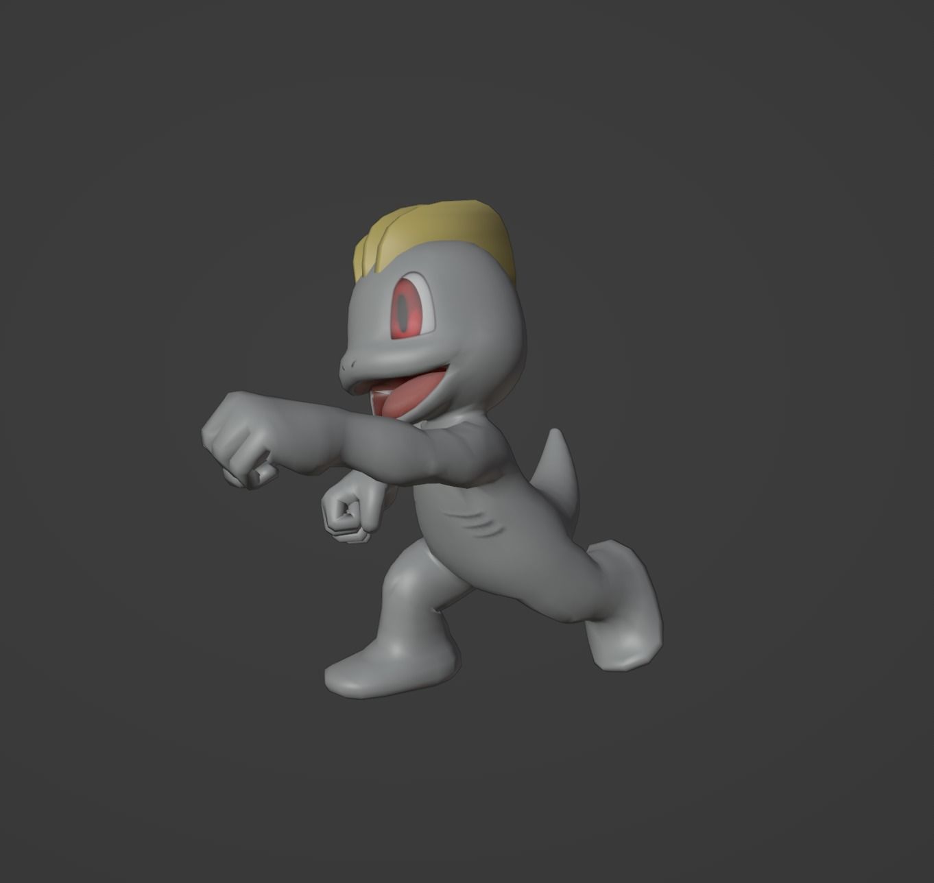 Machop pokemon 3D print model 3D print model_2