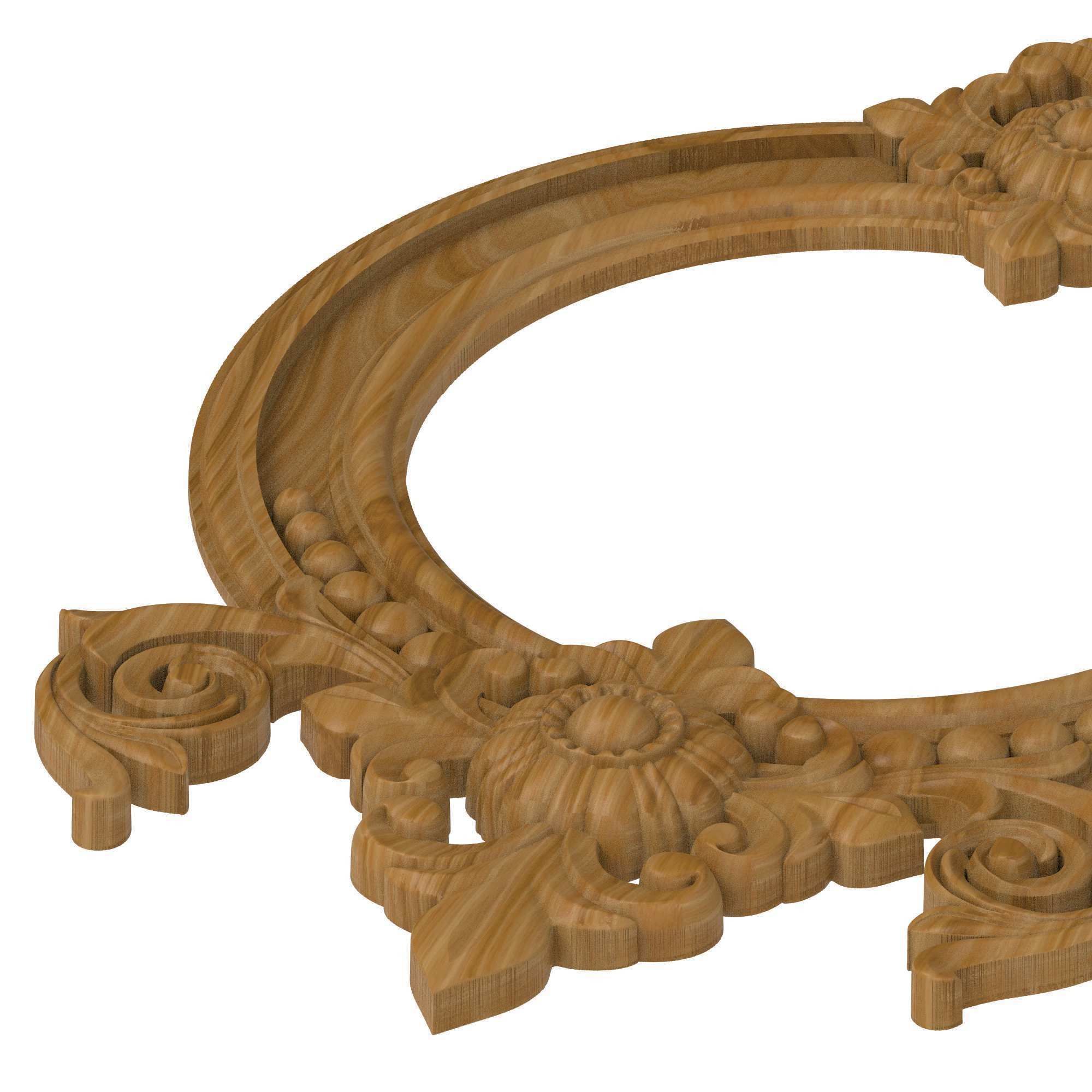 Carved picture frame STL 3D model_3