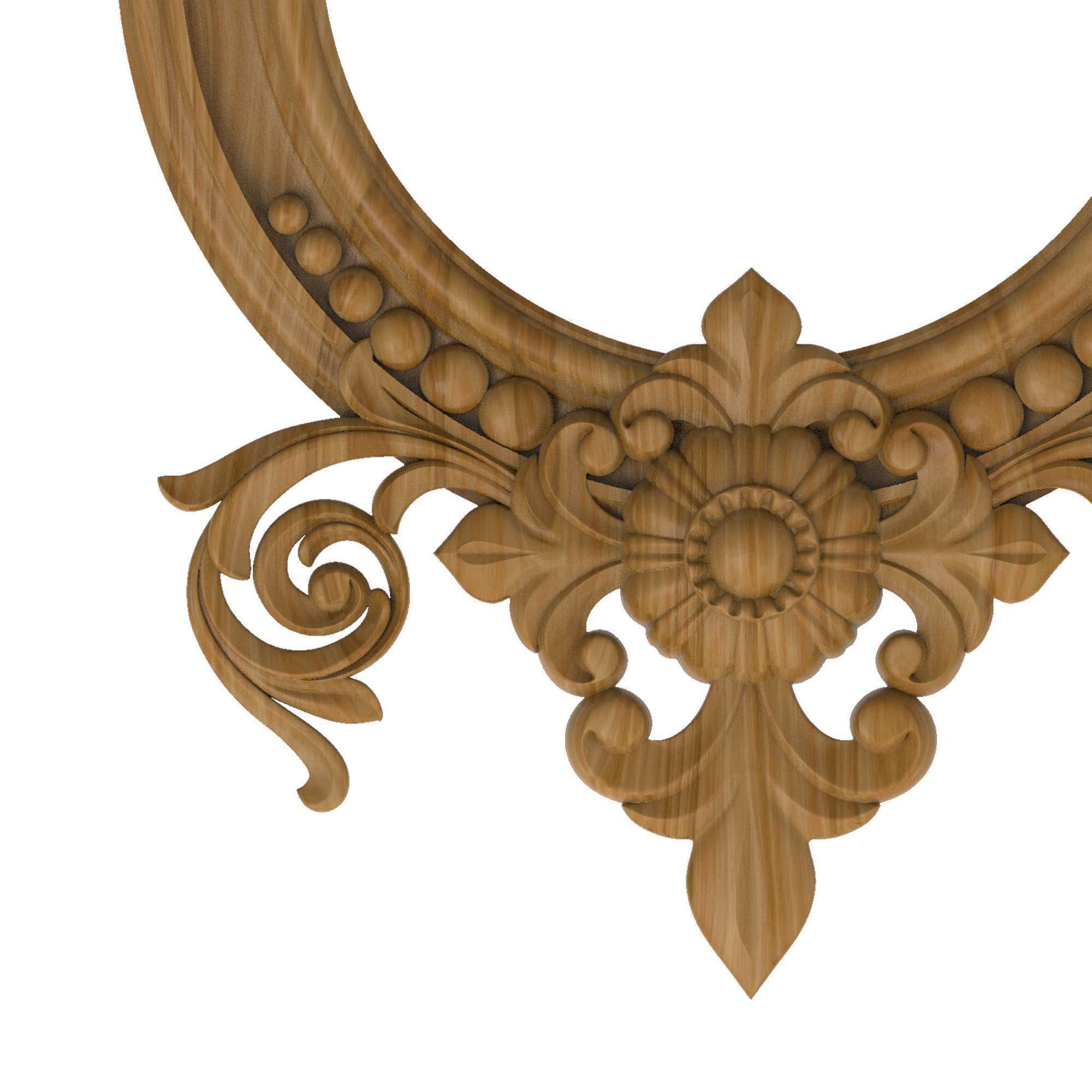 Carved picture frame STL 3D model_2