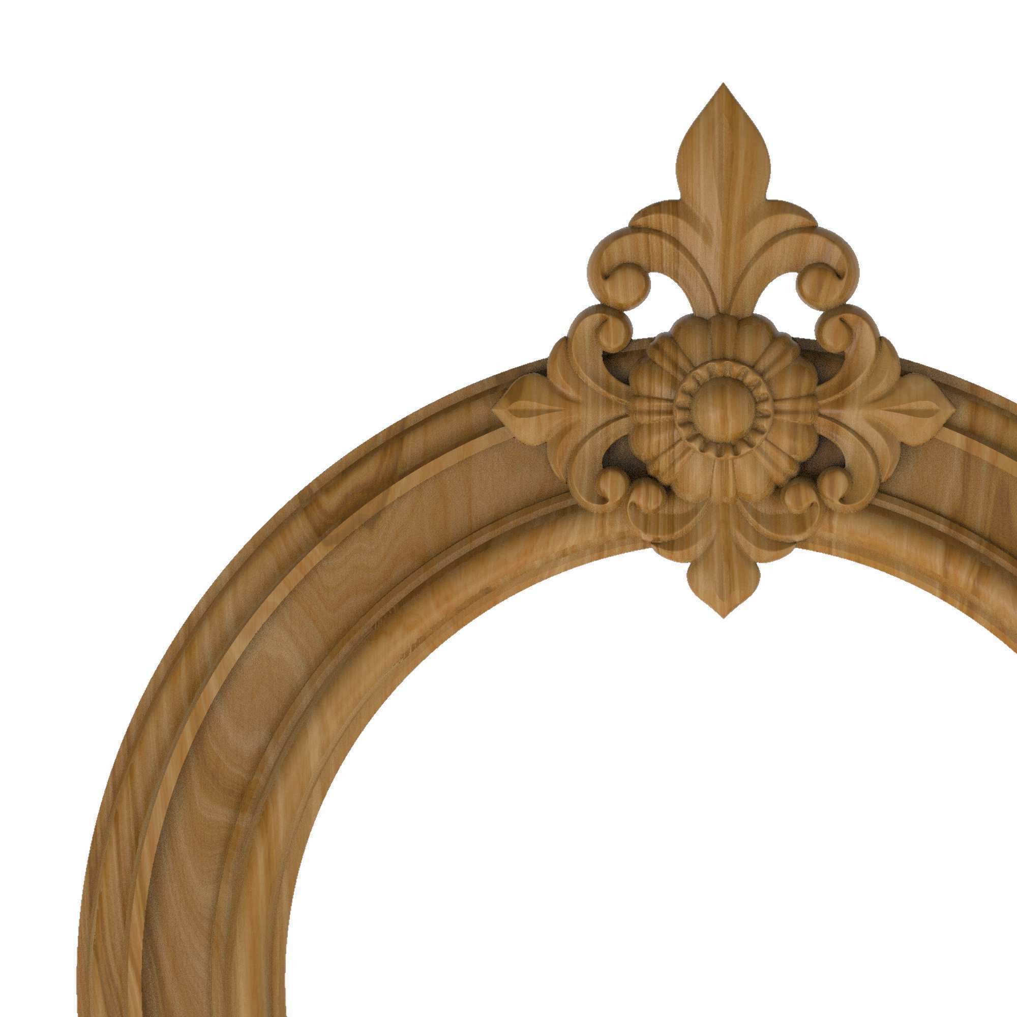 Carved picture frame STL 3D model_1