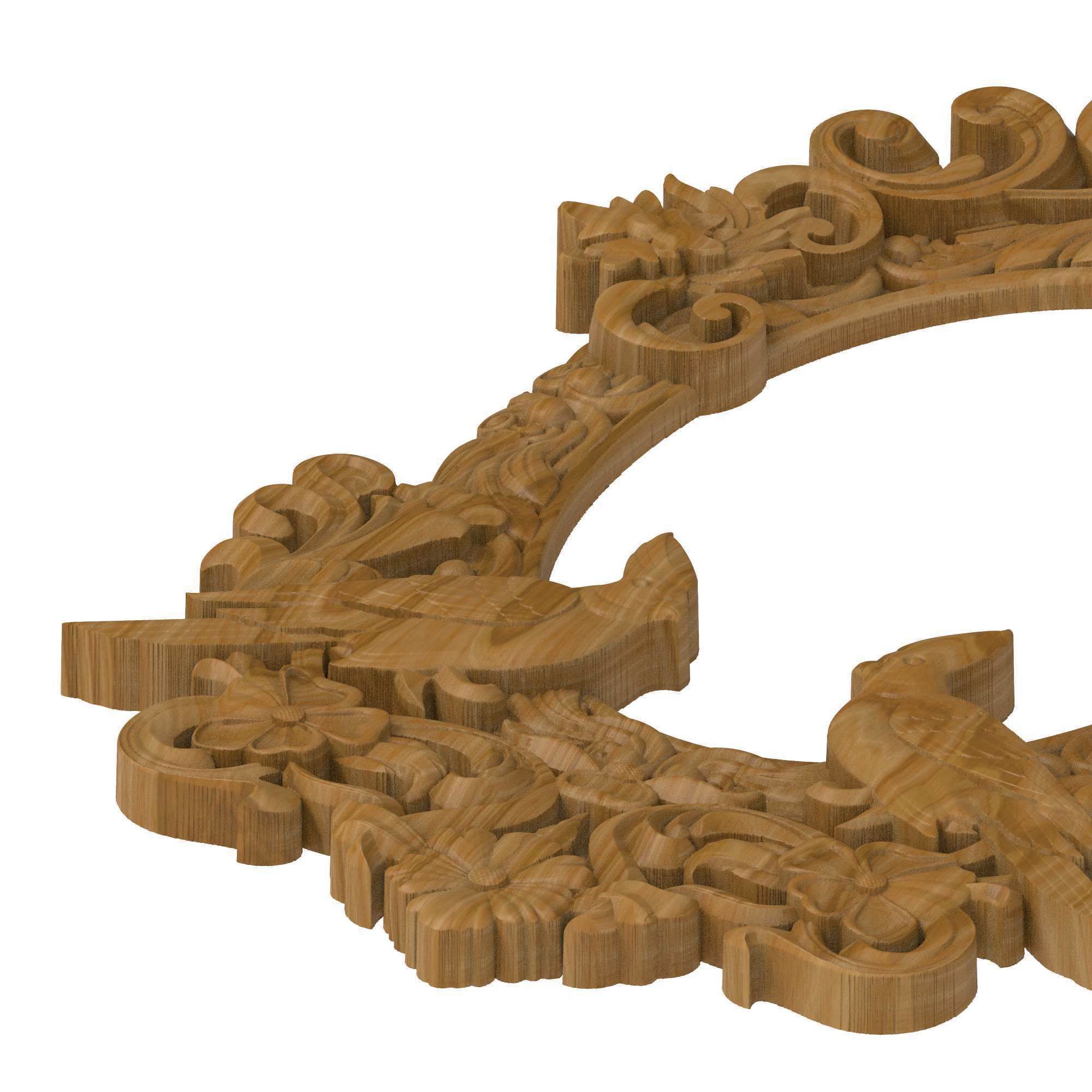 Carved picture frame STL 3D model_3