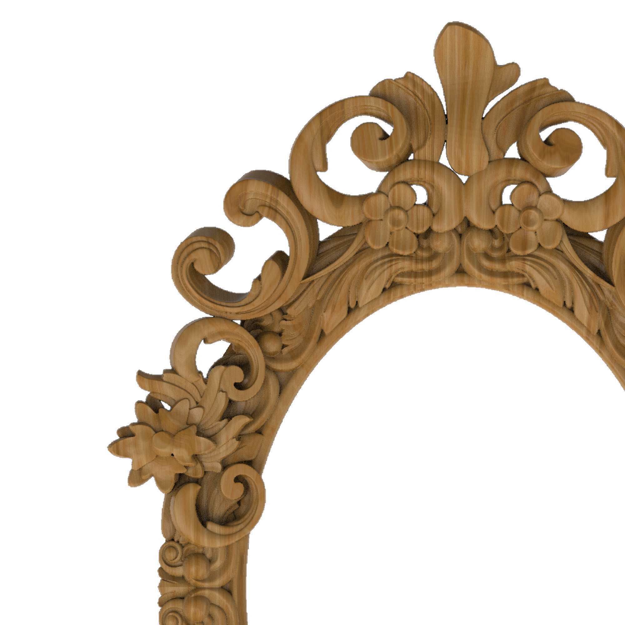 Carved picture frame STL 3D model_1