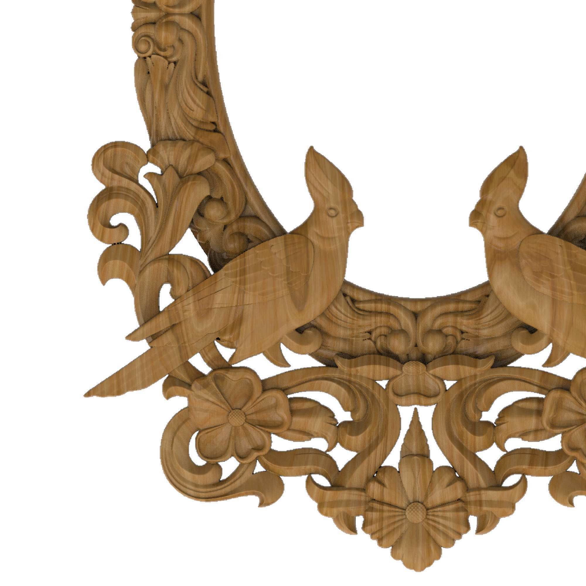 Carved picture frame STL 3D model_2