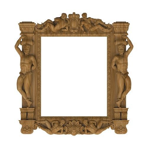 Carved picture frame STL 3D model CGTrader
