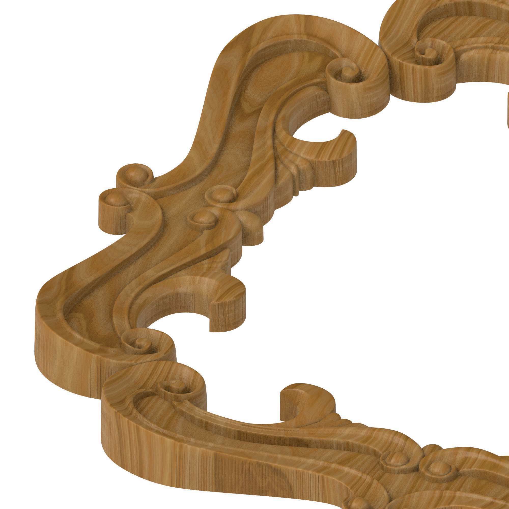 Carved picture frame STL 3D model_2