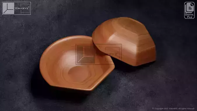 Semi-Hexagonal Round Bowl - CNC Files for Wood