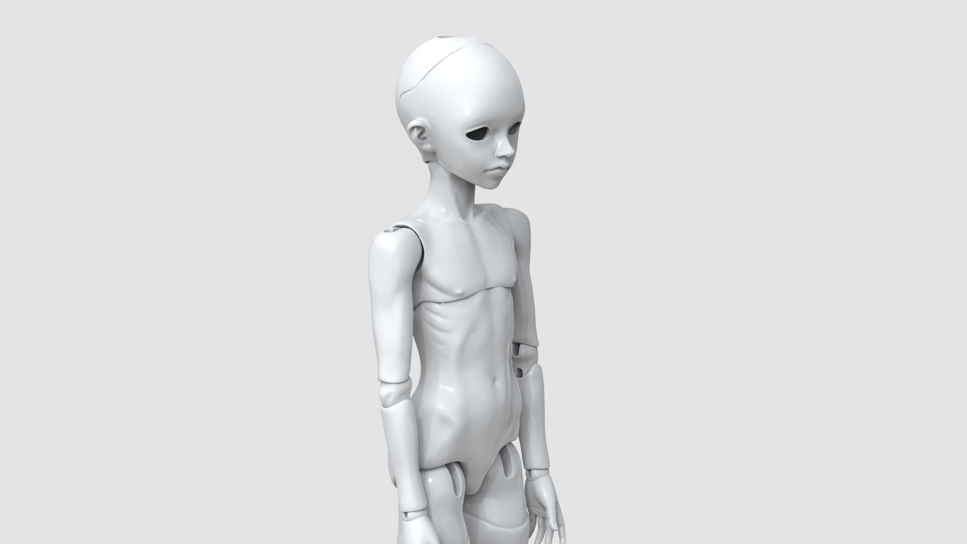 BJD doll boy Fredy ball joint doll 3D print model_5