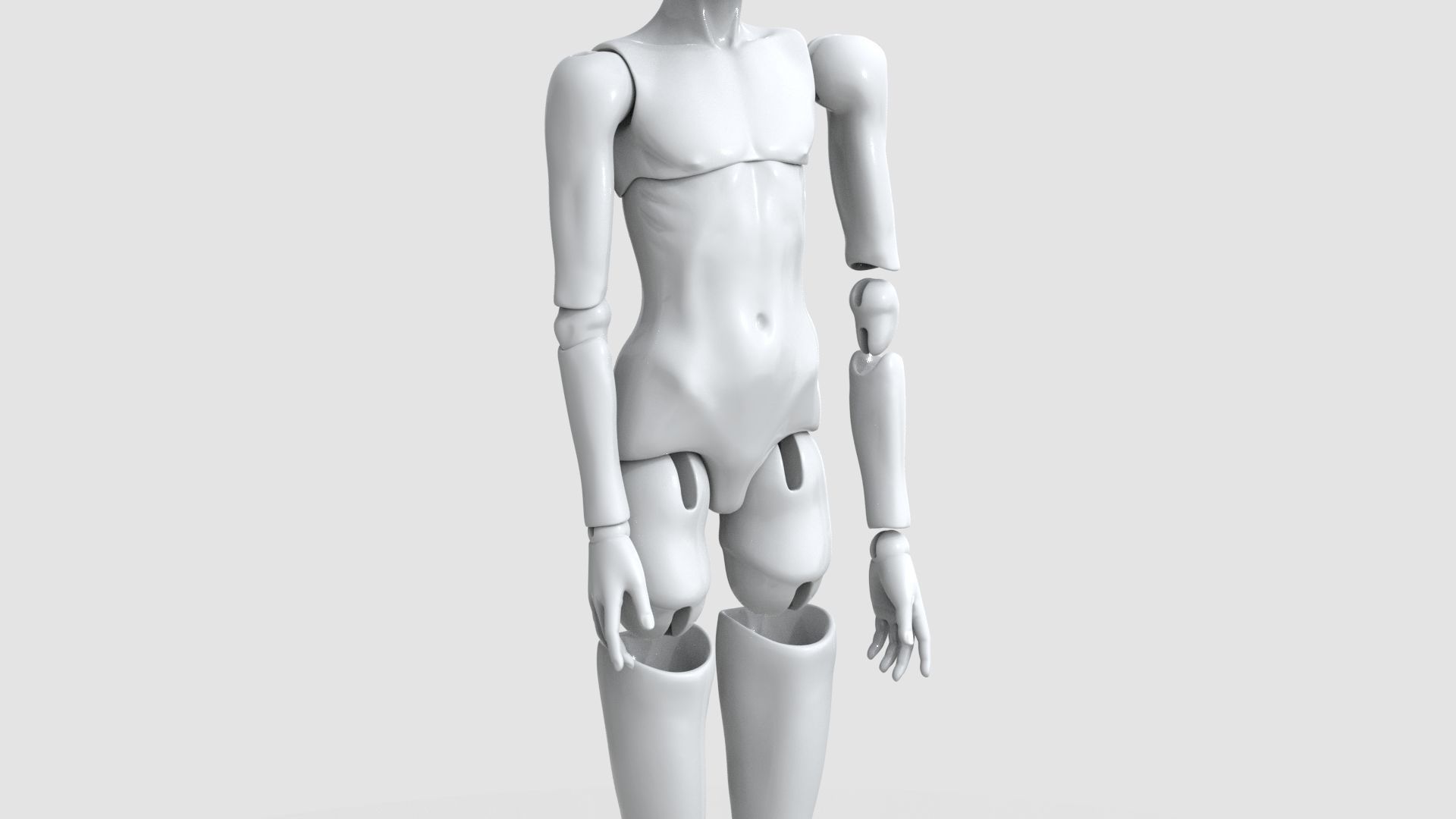 BJD doll boy Fredy ball joint doll 3D print model_11