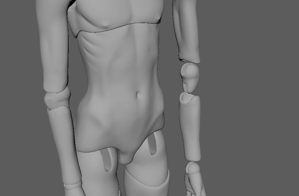 BJD doll boy Fredy ball joint doll 3D print model_23